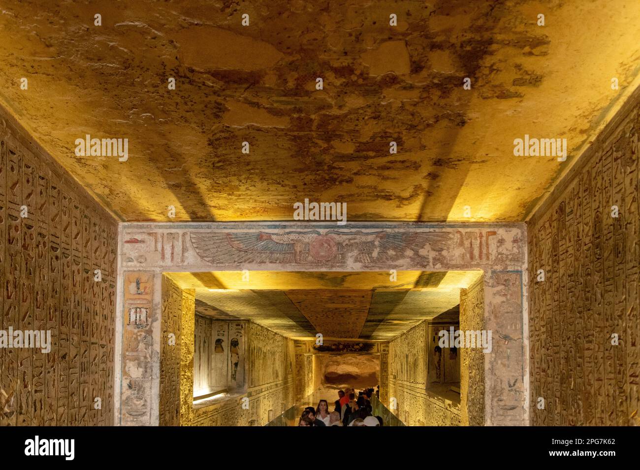 Inside Tomb of Ramesses III, Valley of the Kings, near Luxor, Egypt Stock Photo