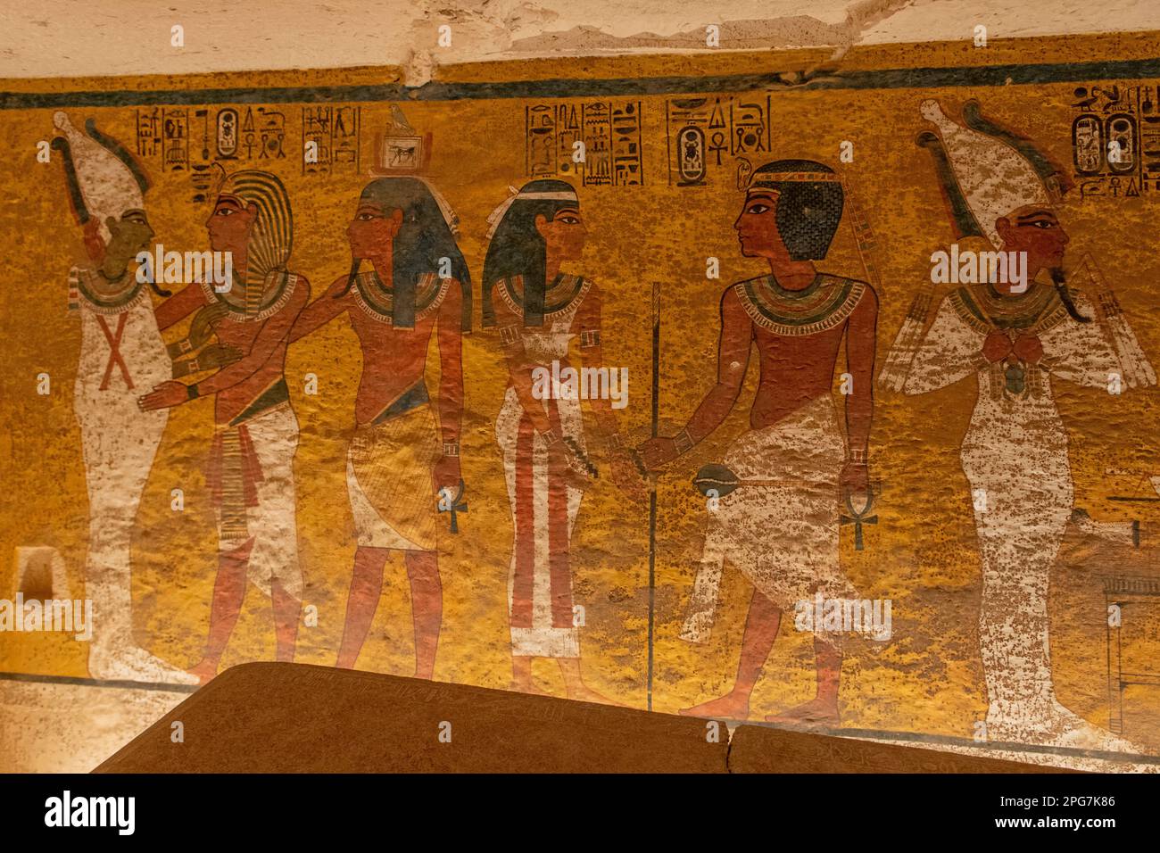Inside Tomb of Tutankhamun, Valley of the Kings, near Luxor, Egypt Stock Photo