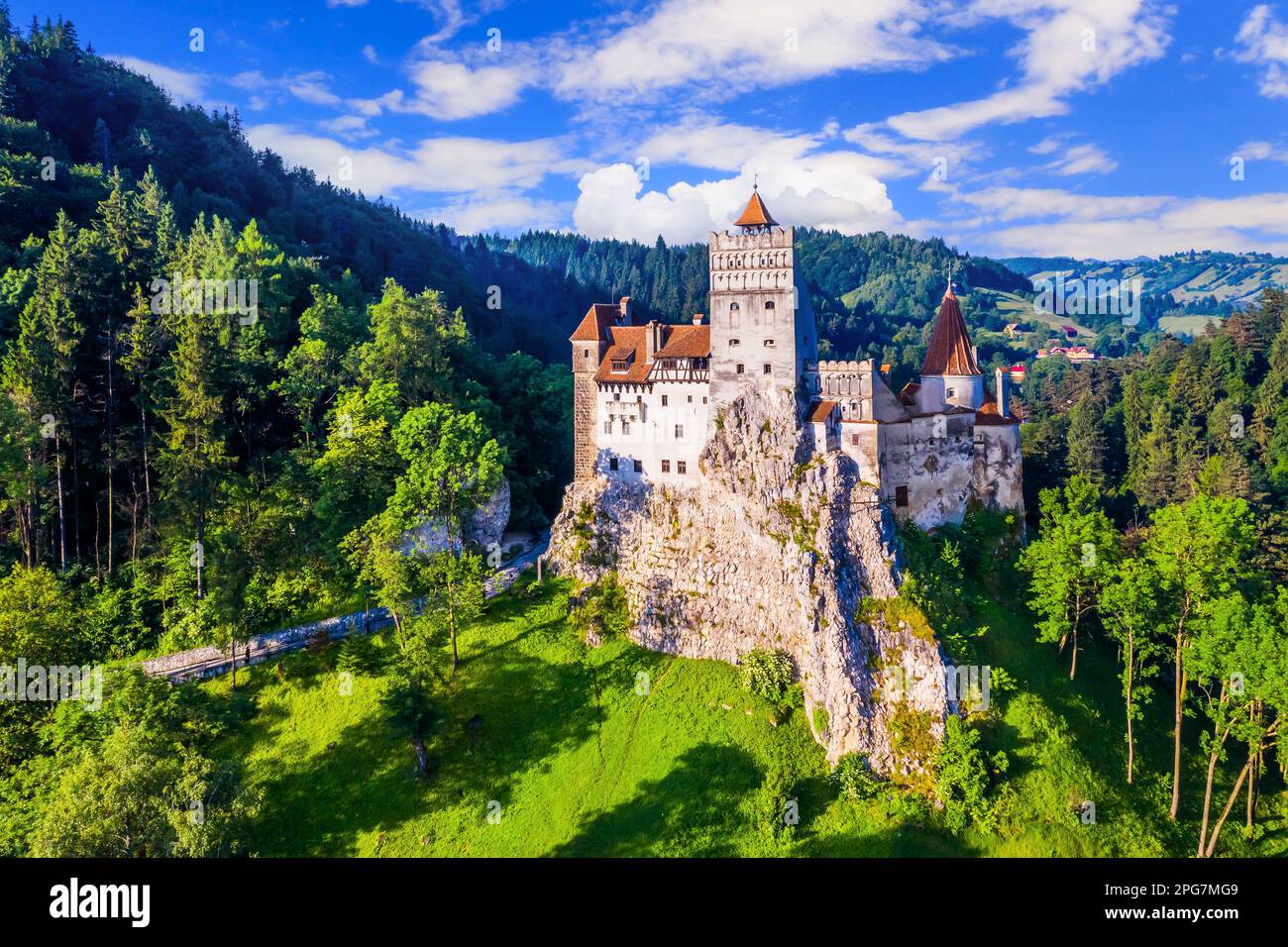 Brasov Transylvania Romania The Medieval Castle Of Bran Known For