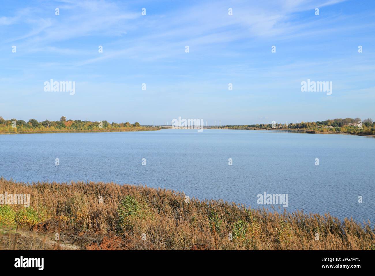 Mining successor landscape, renaturation, Lake