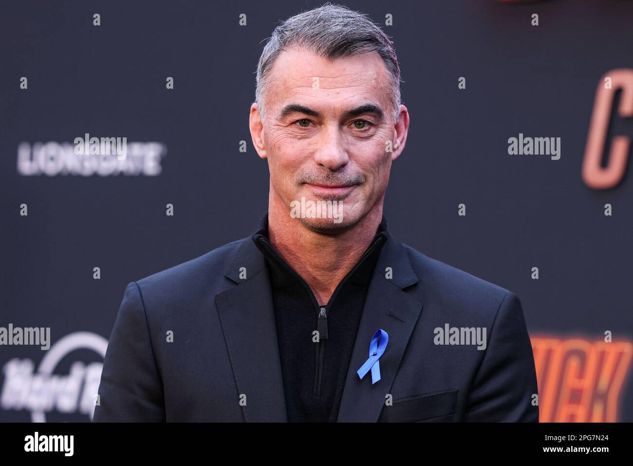 HOLLYWOOD, LOS ANGELES, CALIFORNIA, USA - MARCH 20: American stuntman and film director Chad Stahelski arrives at the Los Angeles Premiere Of Lionsgate's 'John Wick: Chapter 4' held at the TCL Chinese Theatre IMAX on March 20, 2023 in Hollywood, Los Angeles, California, United States. (Photo by Xavier Collin/Image Press Agency) Stock Photo