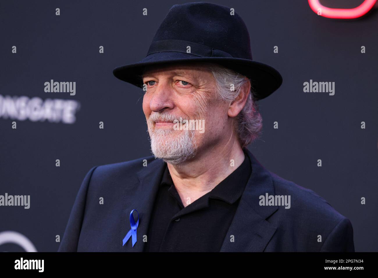 HOLLYWOOD, LOS ANGELES, CALIFORNIA, USA - MARCH 20: American actor Clancy Brown arrives at the Los Angeles Premiere Of Lionsgate's 'John Wick: Chapter 4' held at the TCL Chinese Theatre IMAX on March 20, 2023 in Hollywood, Los Angeles, California, United States. (Photo by Xavier Collin/Image Press Agency) Stock Photo