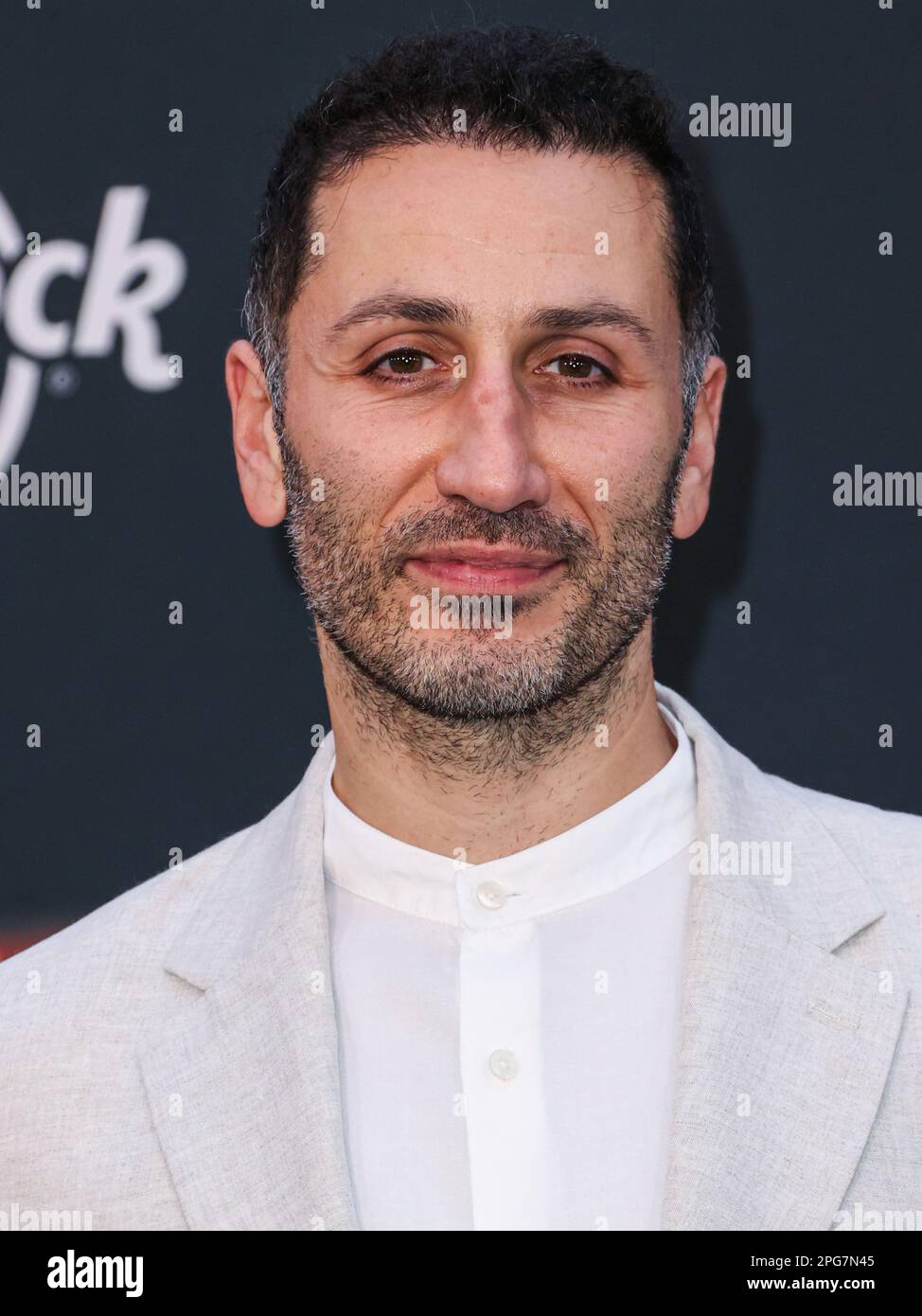 HOLLYWOOD, LOS ANGELES, CALIFORNIA, USA - MARCH 20: Actor George Georgiou arrives at the Los Angeles Premiere Of Lionsgate's 'John Wick: Chapter 4' held at the TCL Chinese Theatre IMAX on March 20, 2023 in Hollywood, Los Angeles, California, United States. (Photo by Xavier Collin/Image Press Agency) Stock Photo
