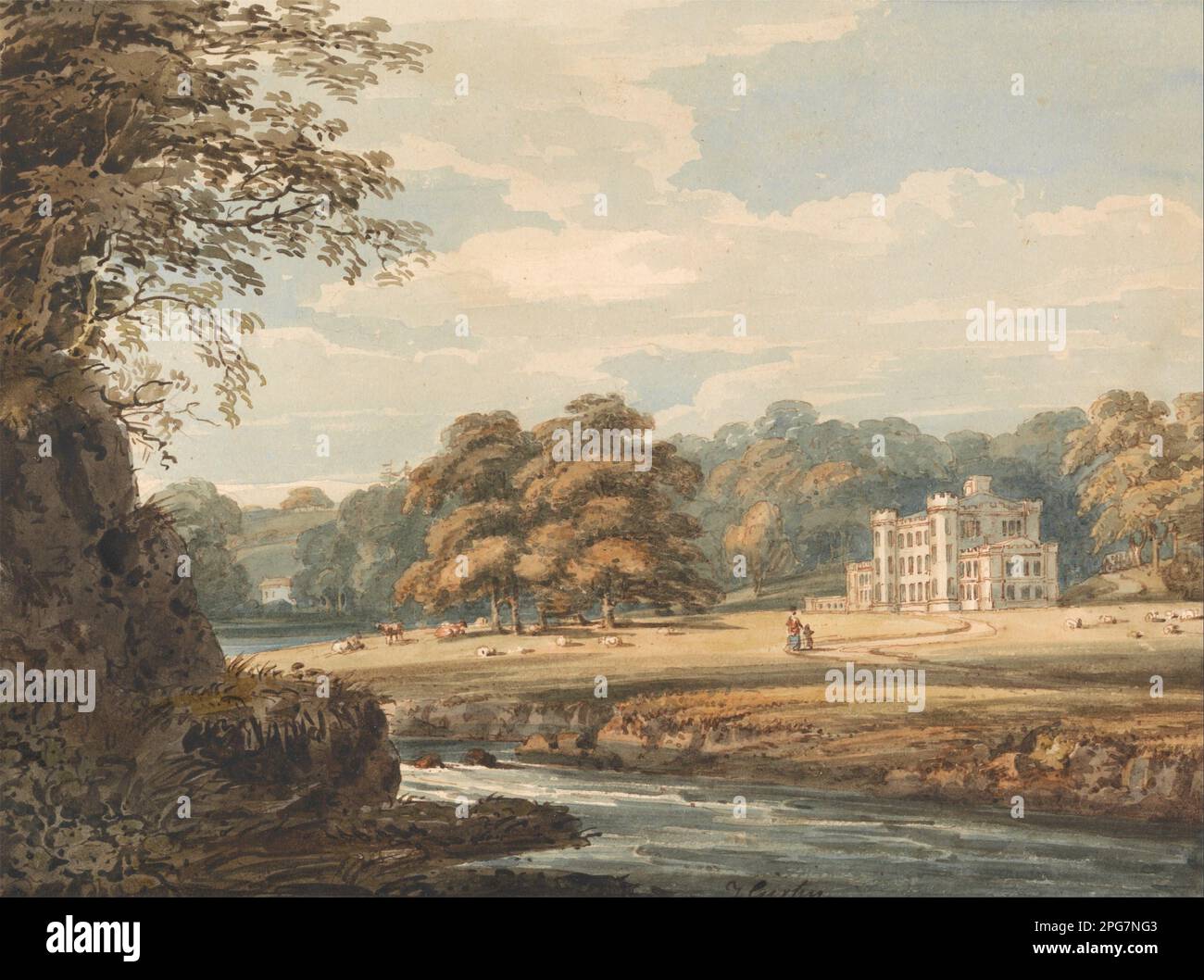 Chalfont House, Buckinghamshire circa 1796 by Thomas Girtin Stock Photo