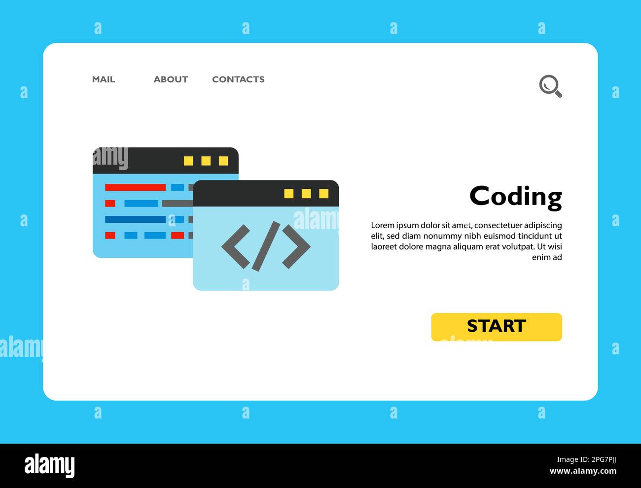 Coding emblem Stock Vector Images - Alamy