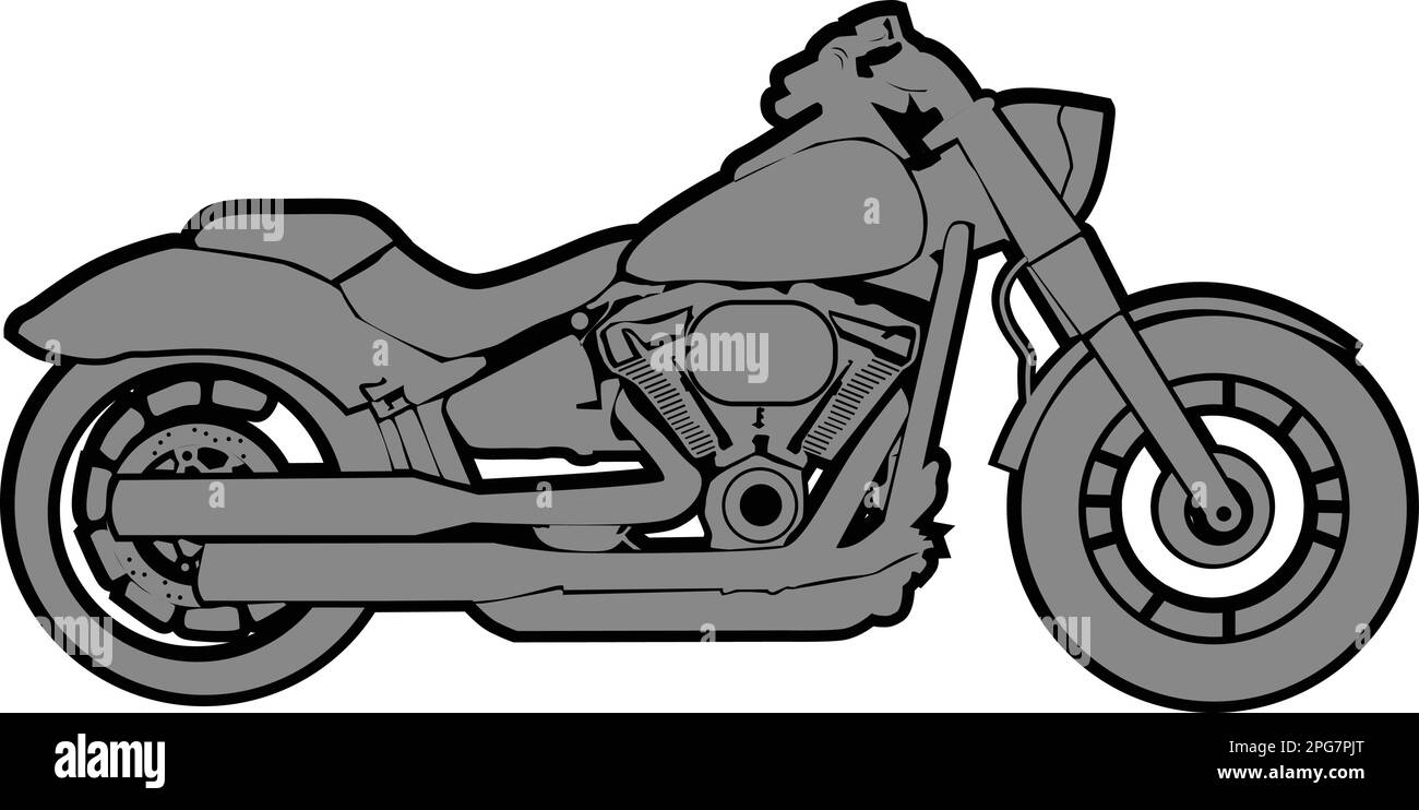 motorcycle sport bike silhouette Stock Vector