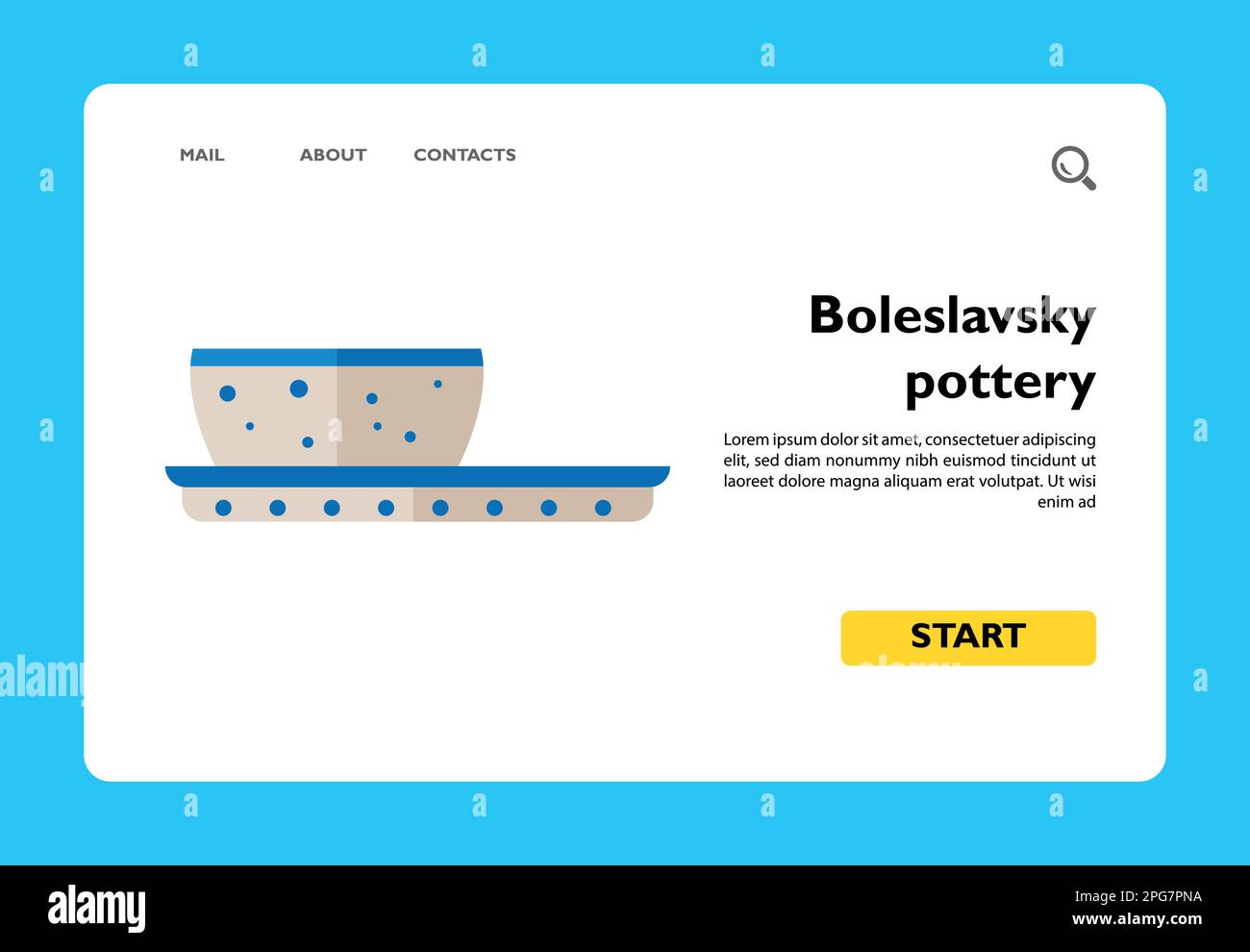 Boleslavsky pottery icon Stock Vector