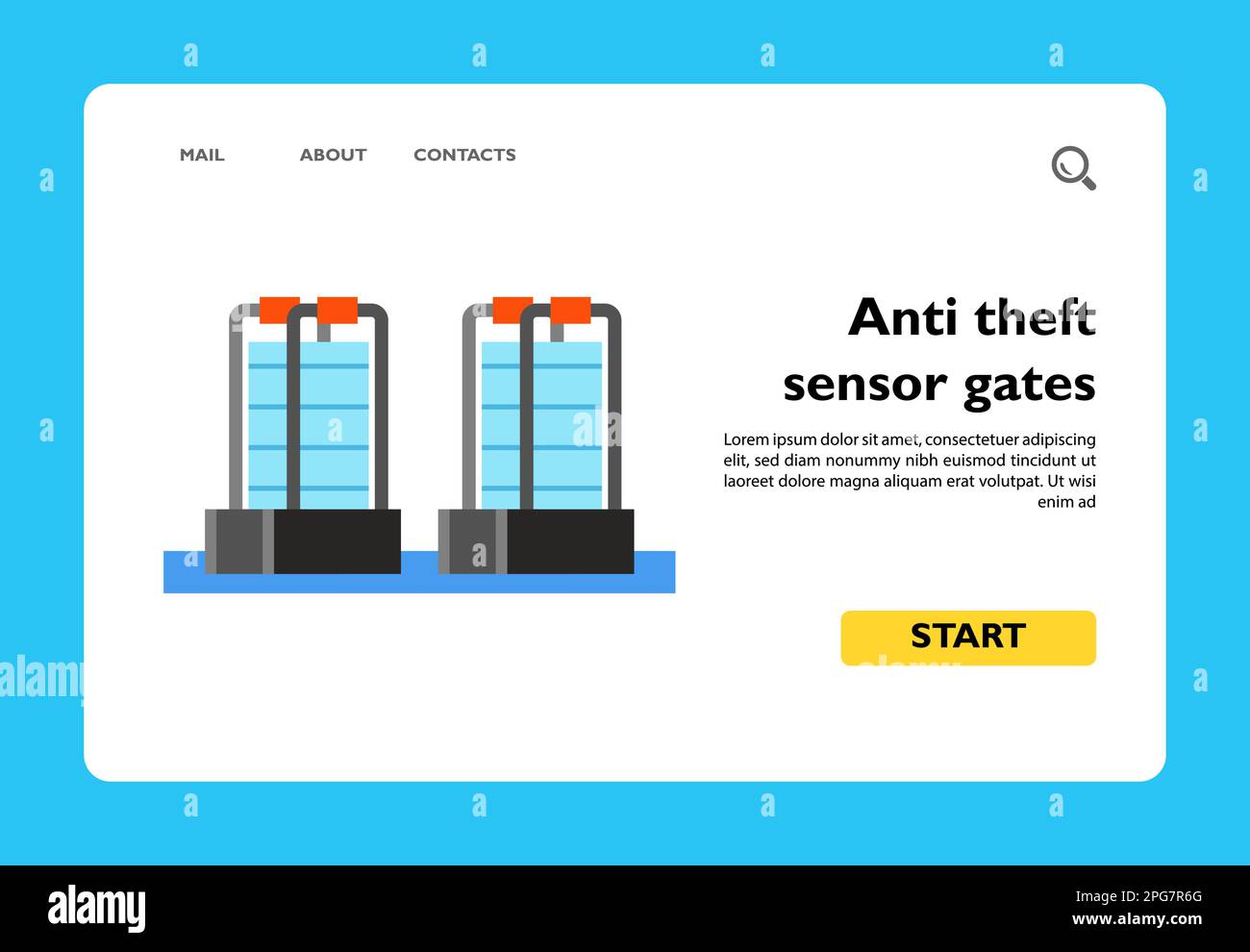 Anti theft sensor gates icon Stock Vector Image & Art Alamy