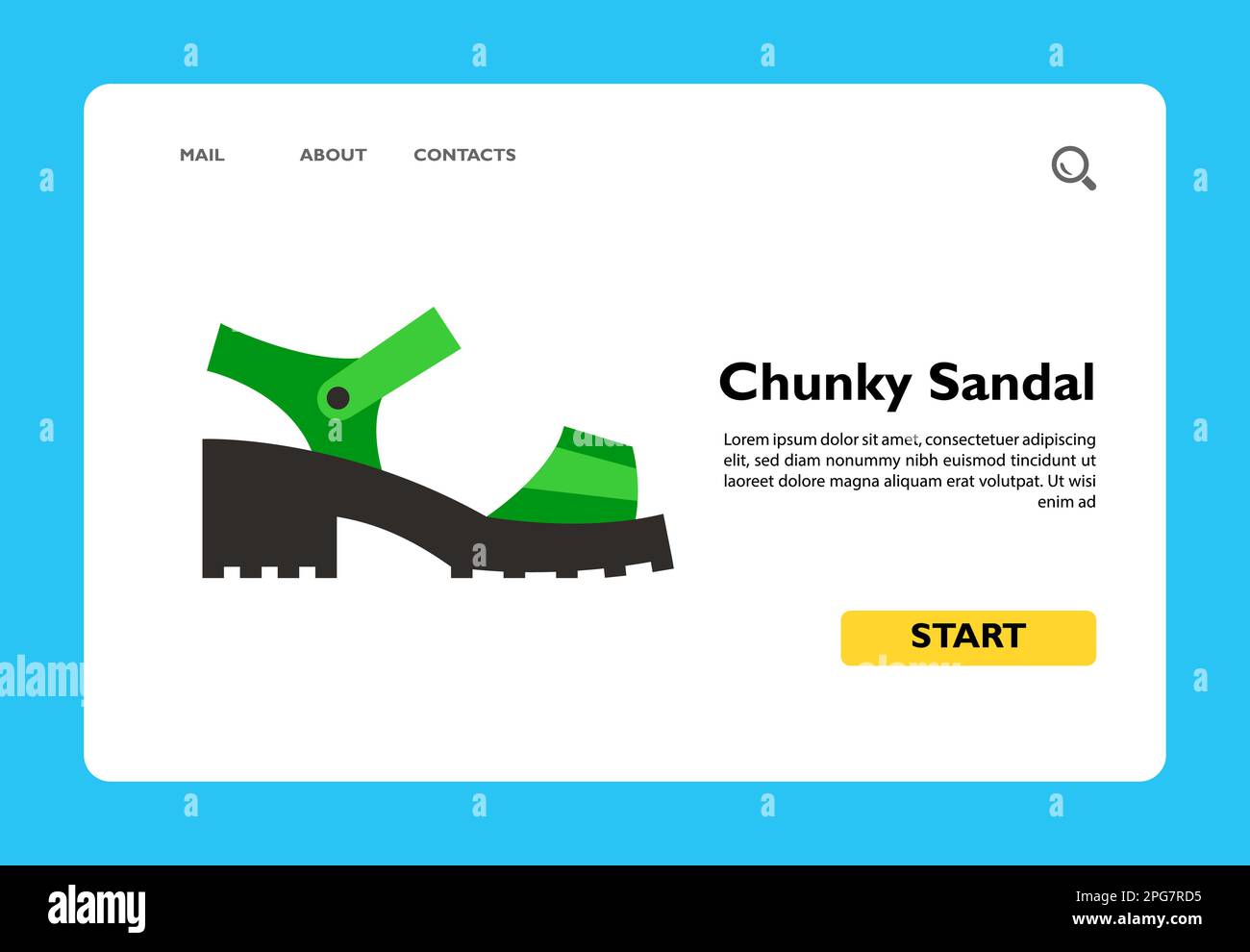 Chunky Sandal Icon Stock Vector