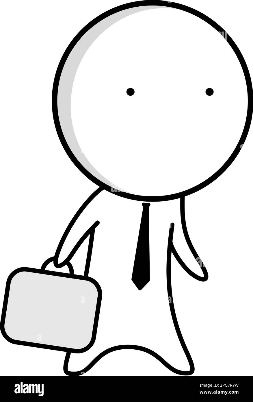 Businessman briefcase in office Black and White Stock Photos & Images ...