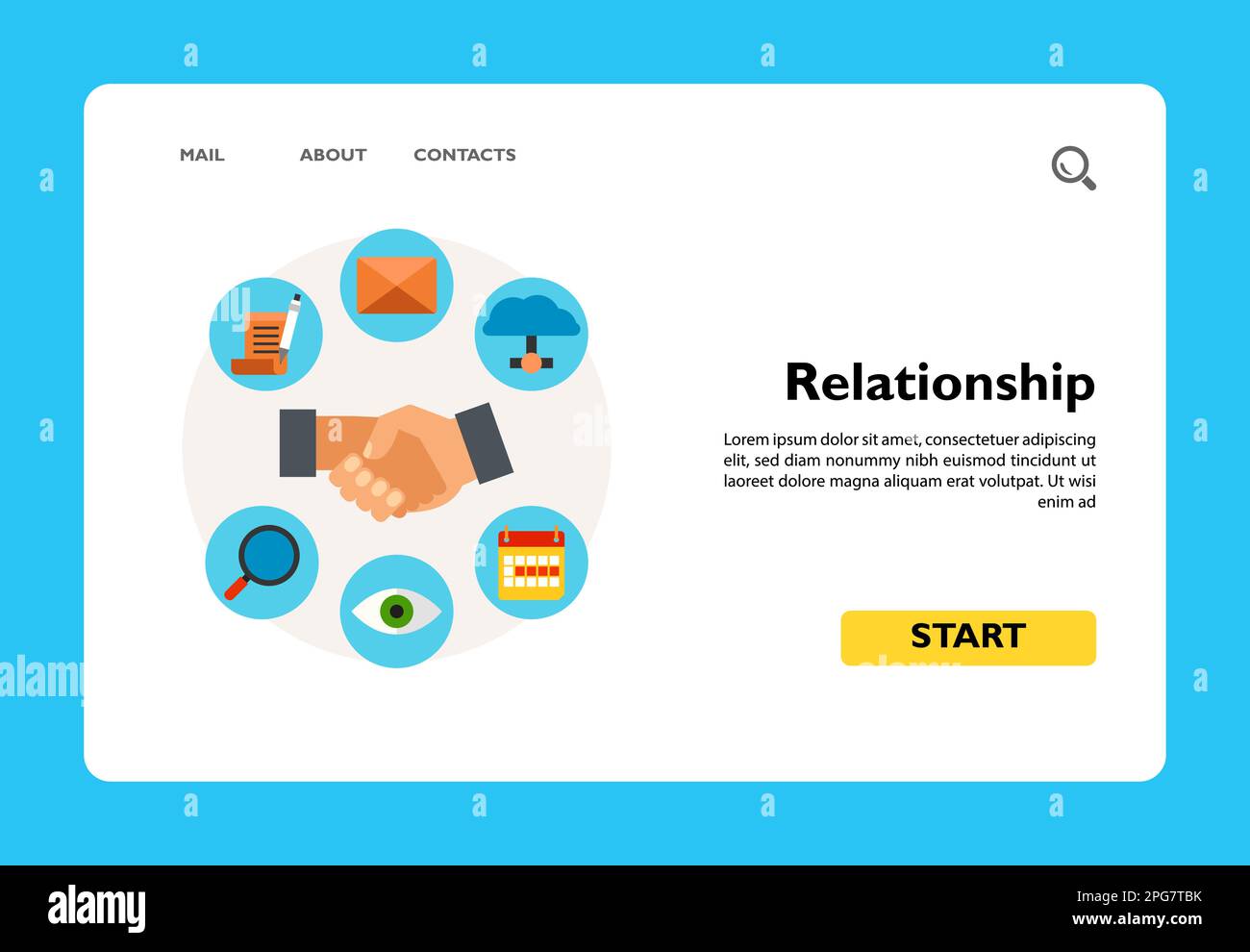 Vector icon of handshake with app icons Stock Vector Image & Art Alamy