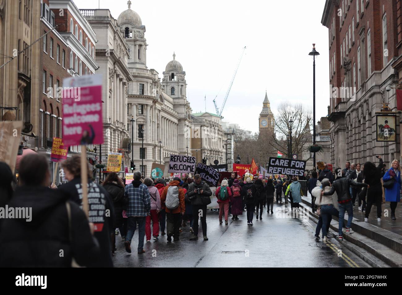 London, UK. 18th Mar, 2023. People attend the Resist Racism National ...