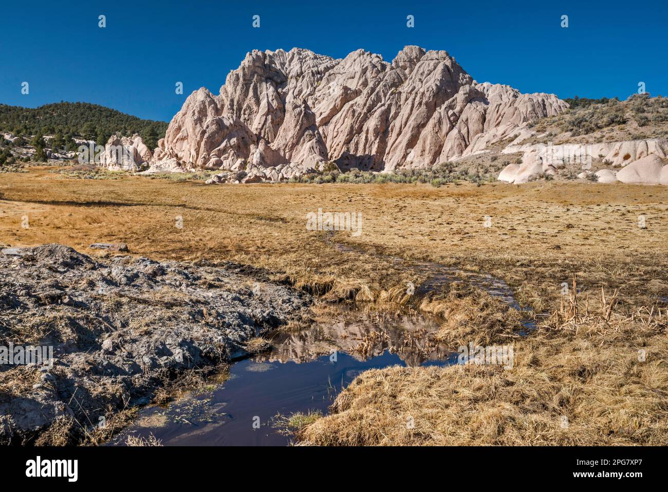 Washington Rock" volcanic tuff rock formation, Meadow Valley