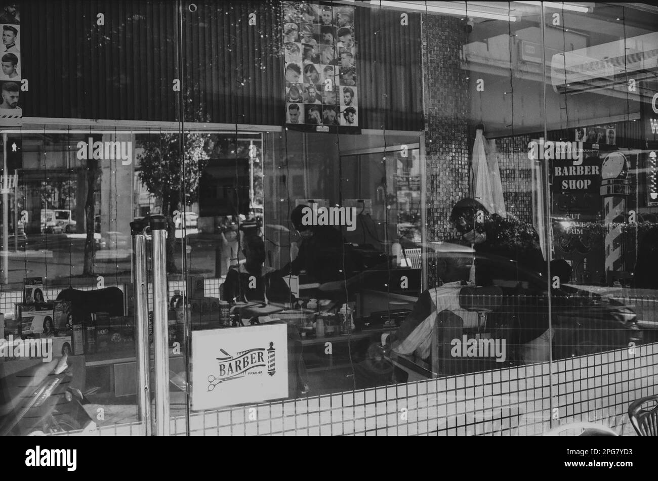 Corner barber shop Black and White Stock Photos & Images Alamy