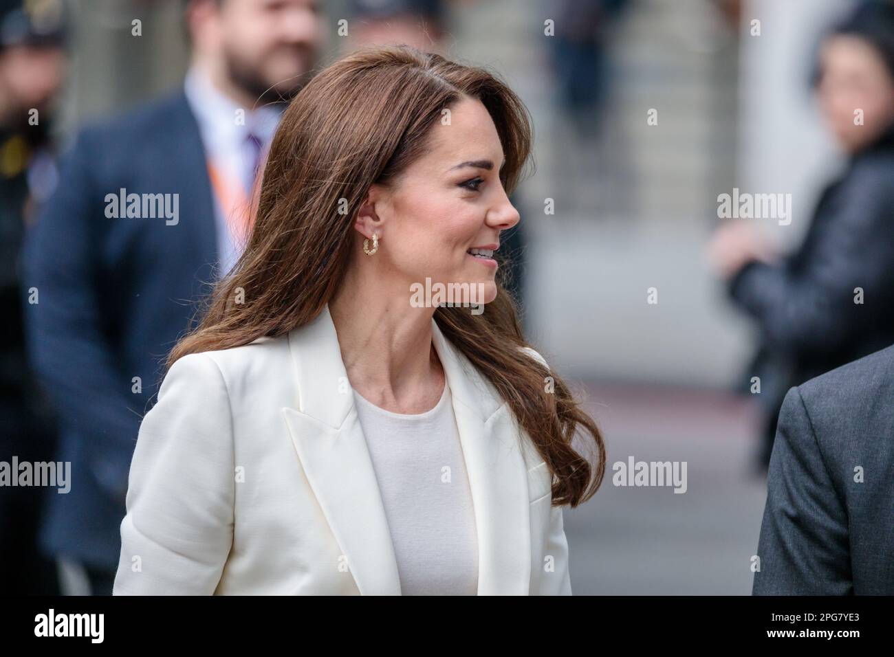 City of London., UK. 21st March 2023. The Princess of Wales attends the inaugural meeting of her new Business Taskforce for Early Childhood at NatWest’s headquarters in the City of London. Photo by Amanda Rose/Alamy Live News Stock Photo