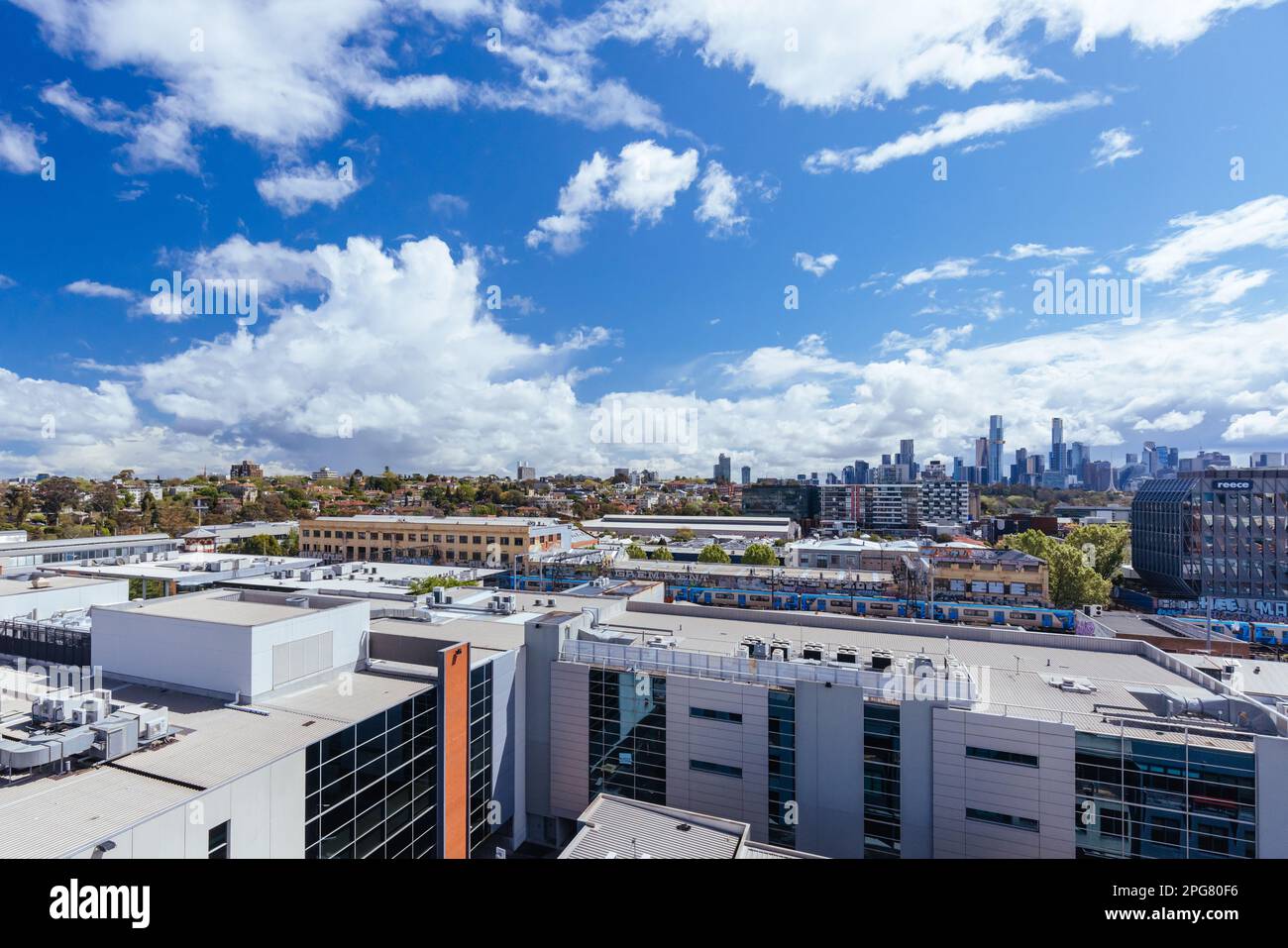 View towards Melbourne from Cremorne in Australia Stock Photo Alamy