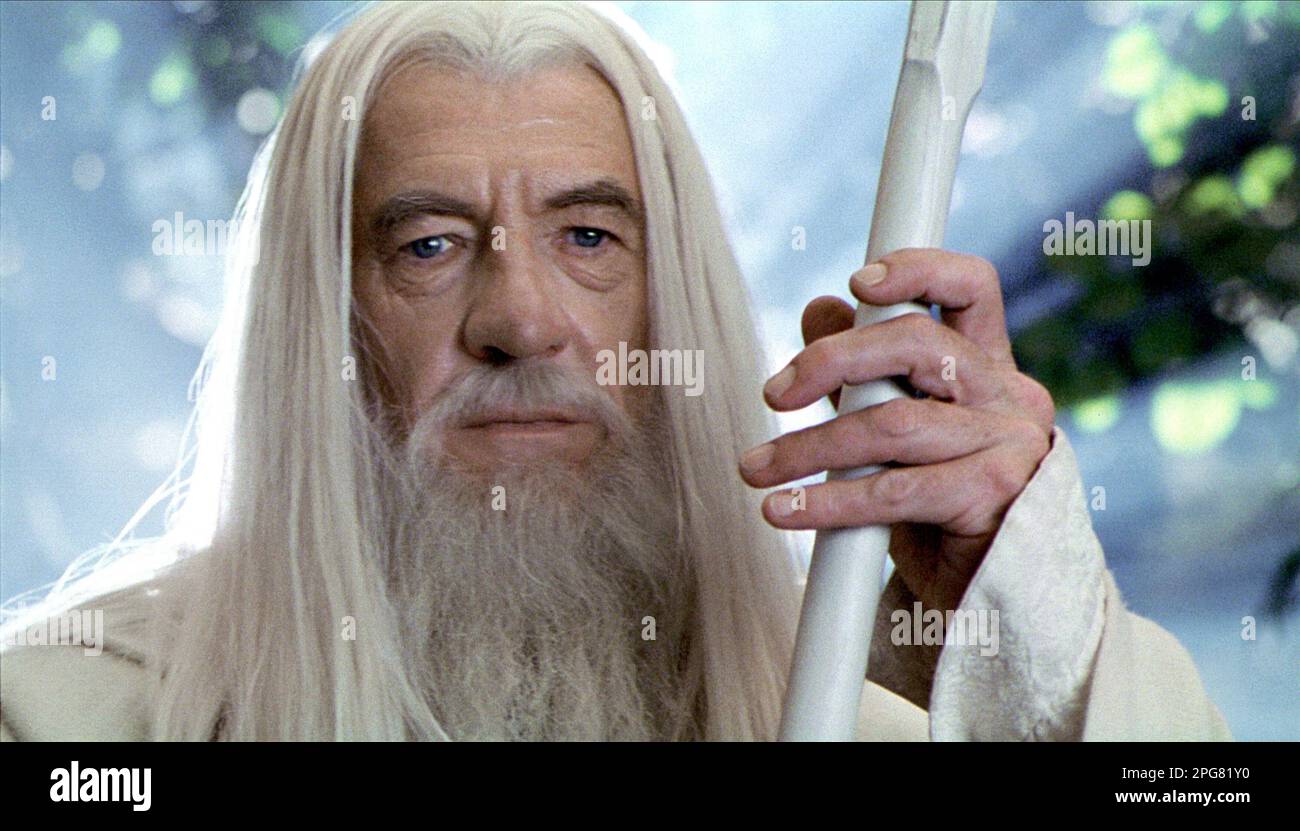 The Lord Of The Rings: The Two Towers  Ian McKellen as Gandalf Stock Photo