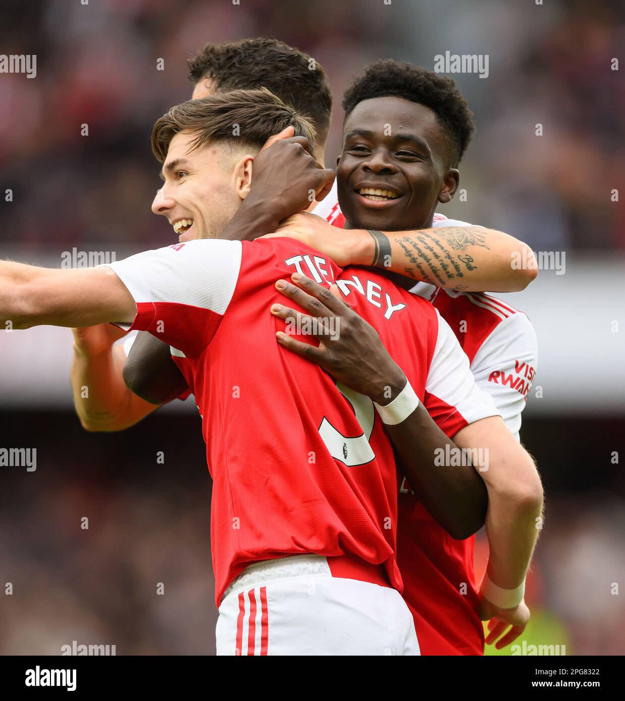 Kieran Tierney of Arsenal during the Premier League match between  Nottingham Forest and Arsenal at the City Ground, Nottingham on Saturday  20th May 2023. (Photo: Jon Hobley