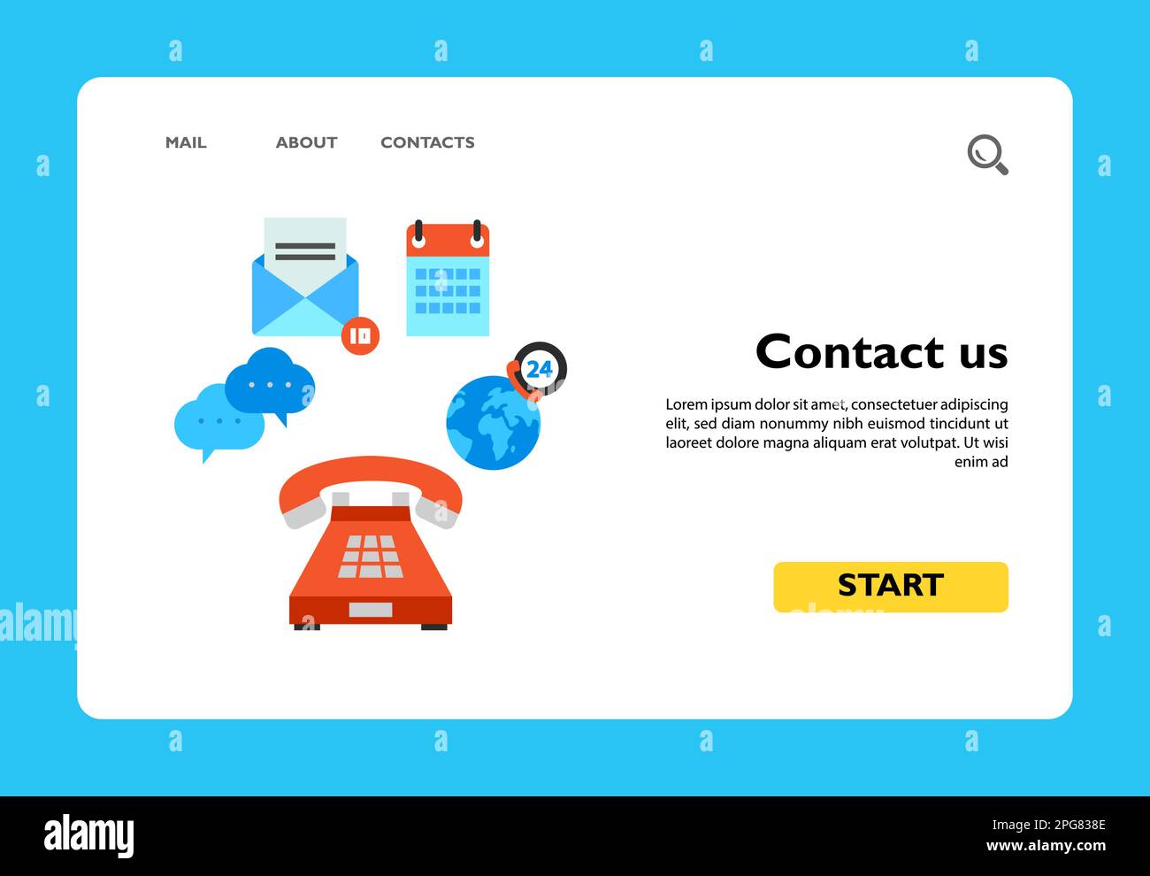 Contact us concept icon Stock Vector Image & Art - Alamy