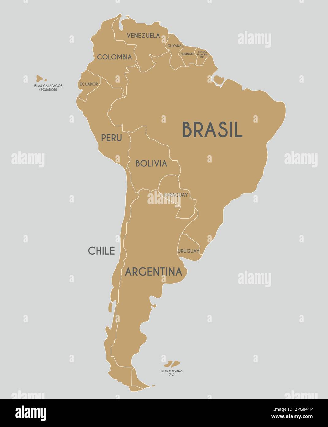 map of South America highlighting brazil, Rio San francisco