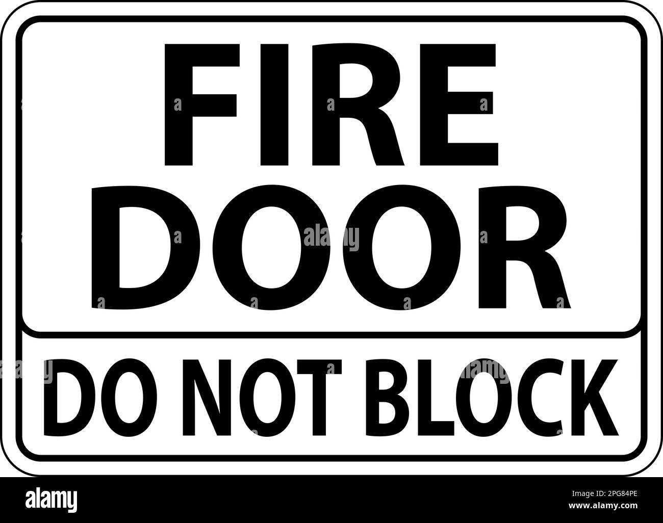fire-door-do-not-block-sign-on-white-background-stock-vector-image