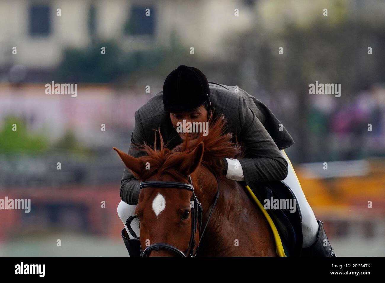 Kathmandu, Nepal. 21st Mar, 2023. A Nepalese Army soldier races on a ...