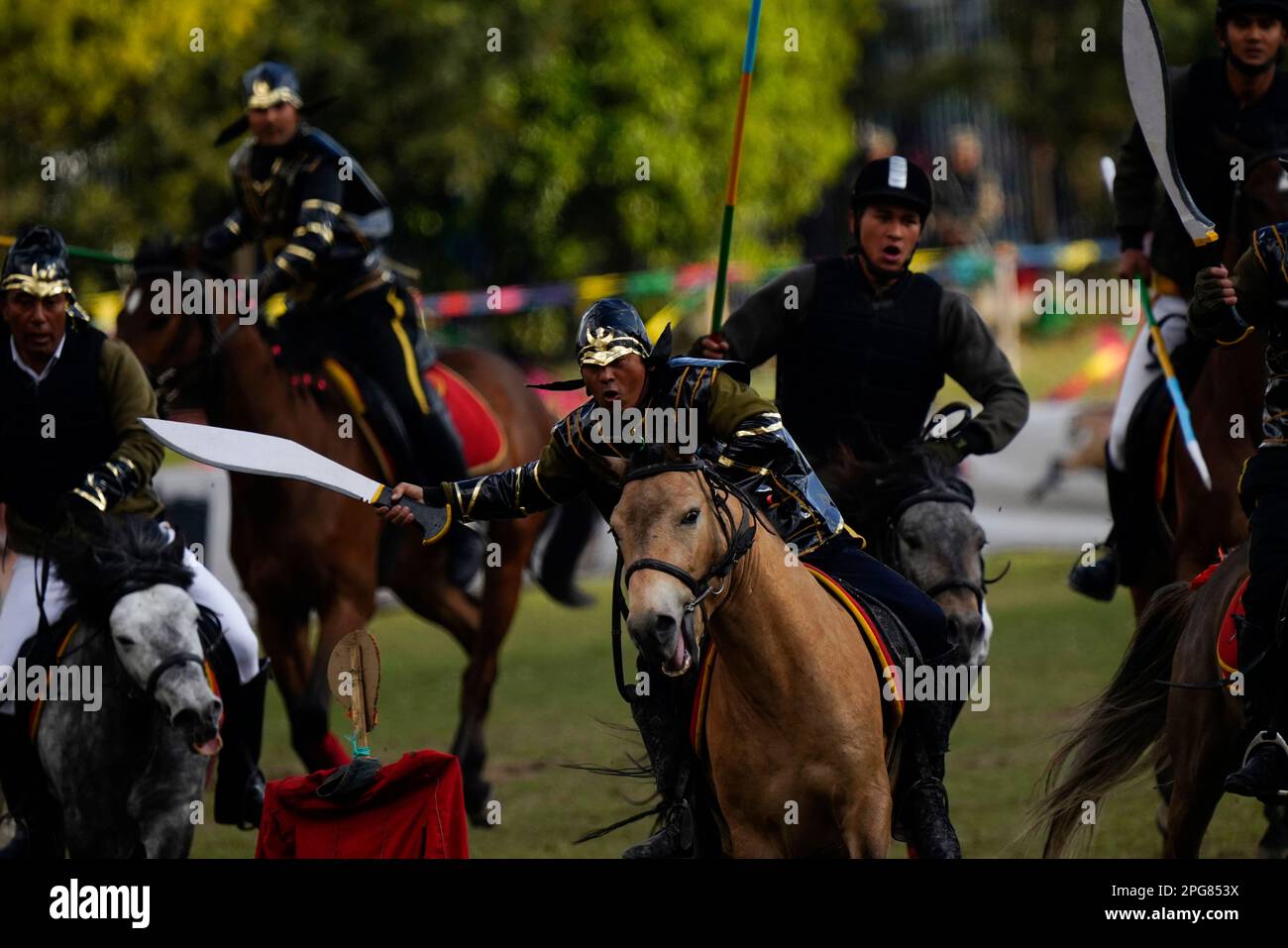 Kathmandu, Nepal. 21st Mar, 2023. Nepalese Army soldiers demonstrating ...