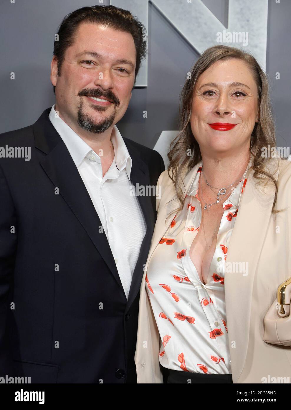 Los Angeles, Ca. 20th Mar, 2023. James Vanderbilt, Amber Freeman at The Night Agent Los Angeles