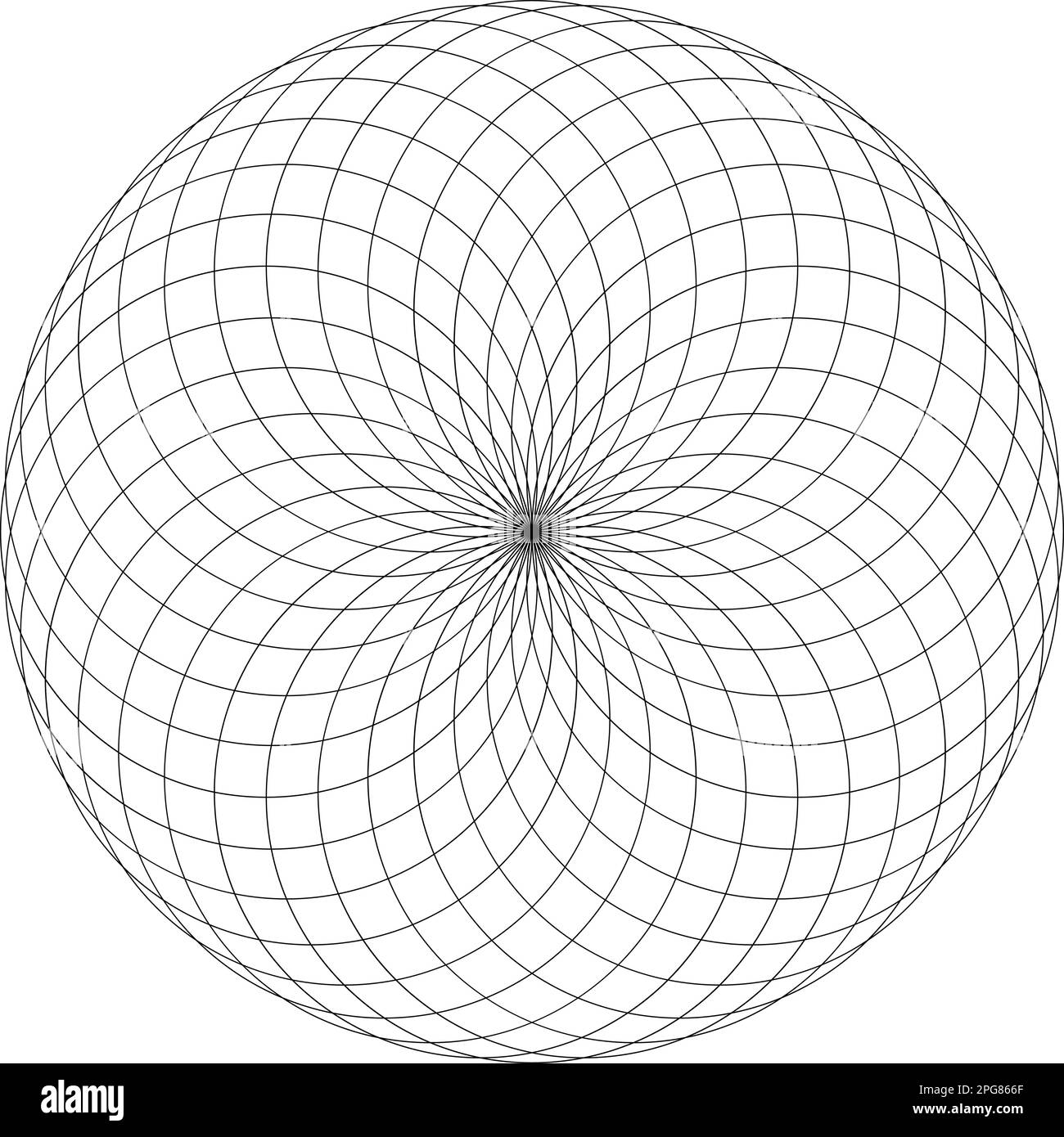 Geometrical figure on black and white. Sacred Geometry Torus Yantra or ...