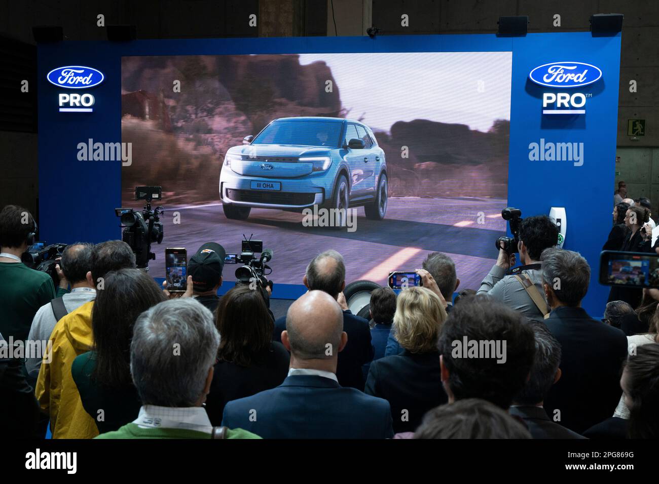 The presentation of the new FordVolkswagen electric car at the