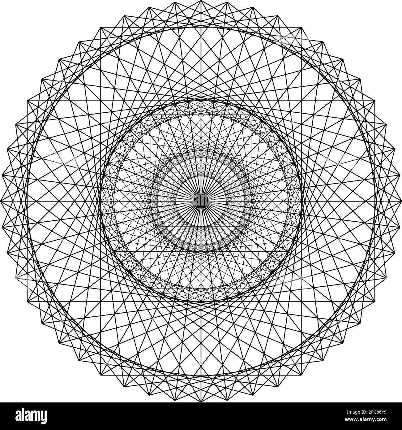 Geometrical figure from Sacred Geometry elements. Vector Illustration. Stock Vector