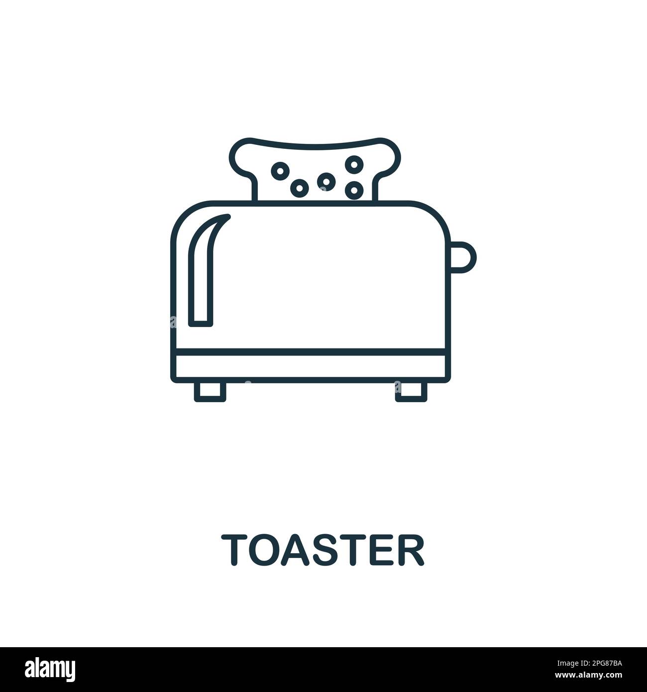 Toaster line icon. Simple element from kitchen collection. Creative Toaster line icon. Simple element from kitchen collection. Creative