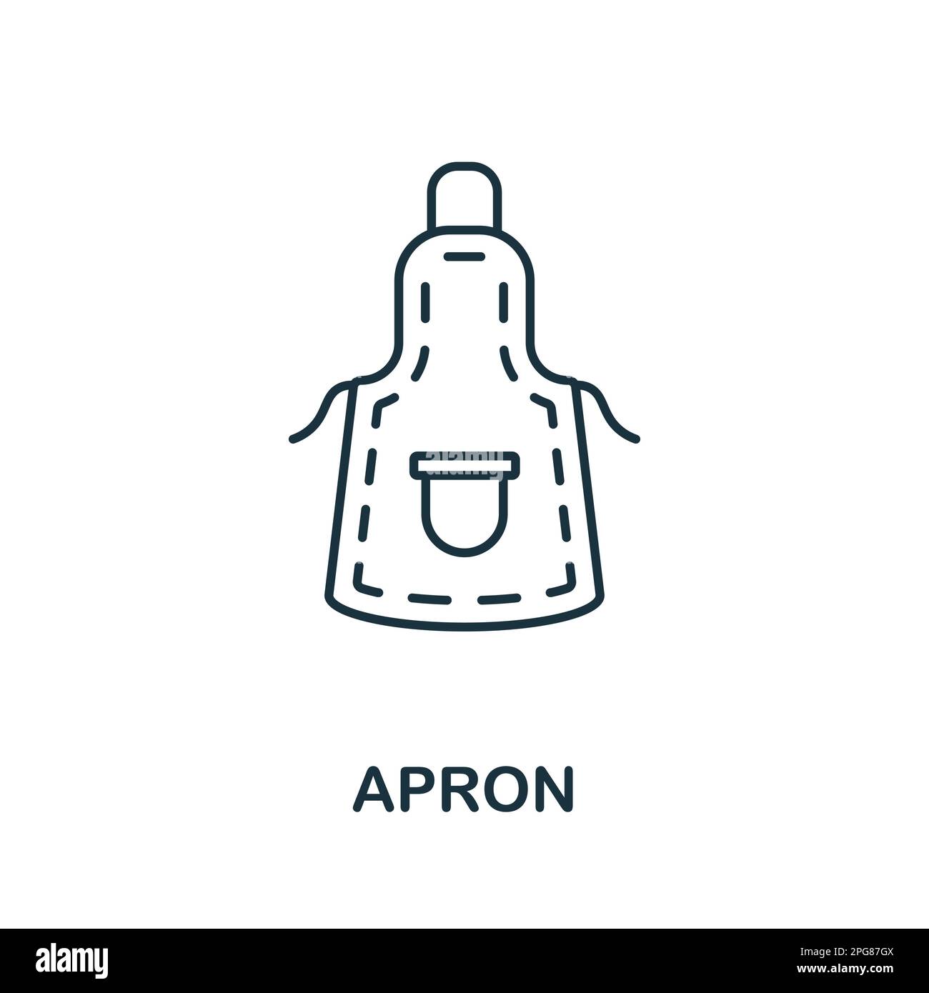 Apron line icon. Simple element from kitchen collection. Creative Apron