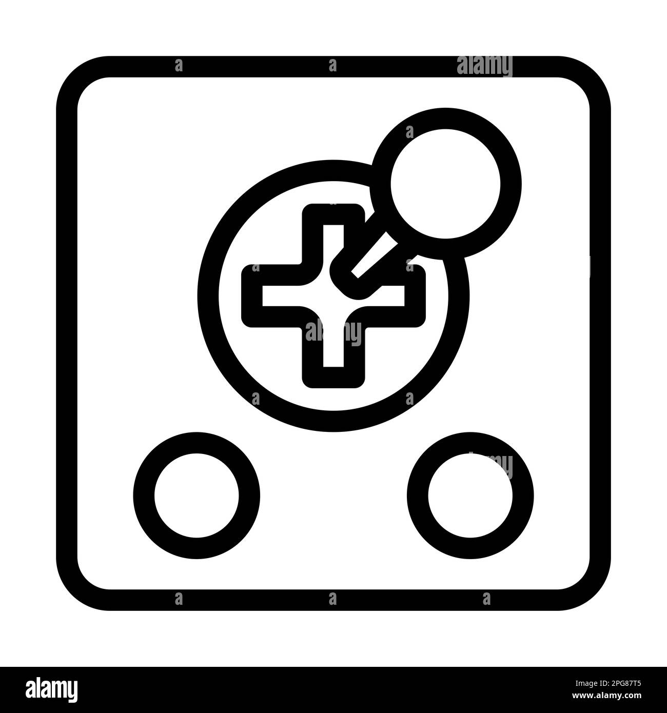 Joystick Vector Thick Line Icon For Personal And Commercial Use. Stock Photo