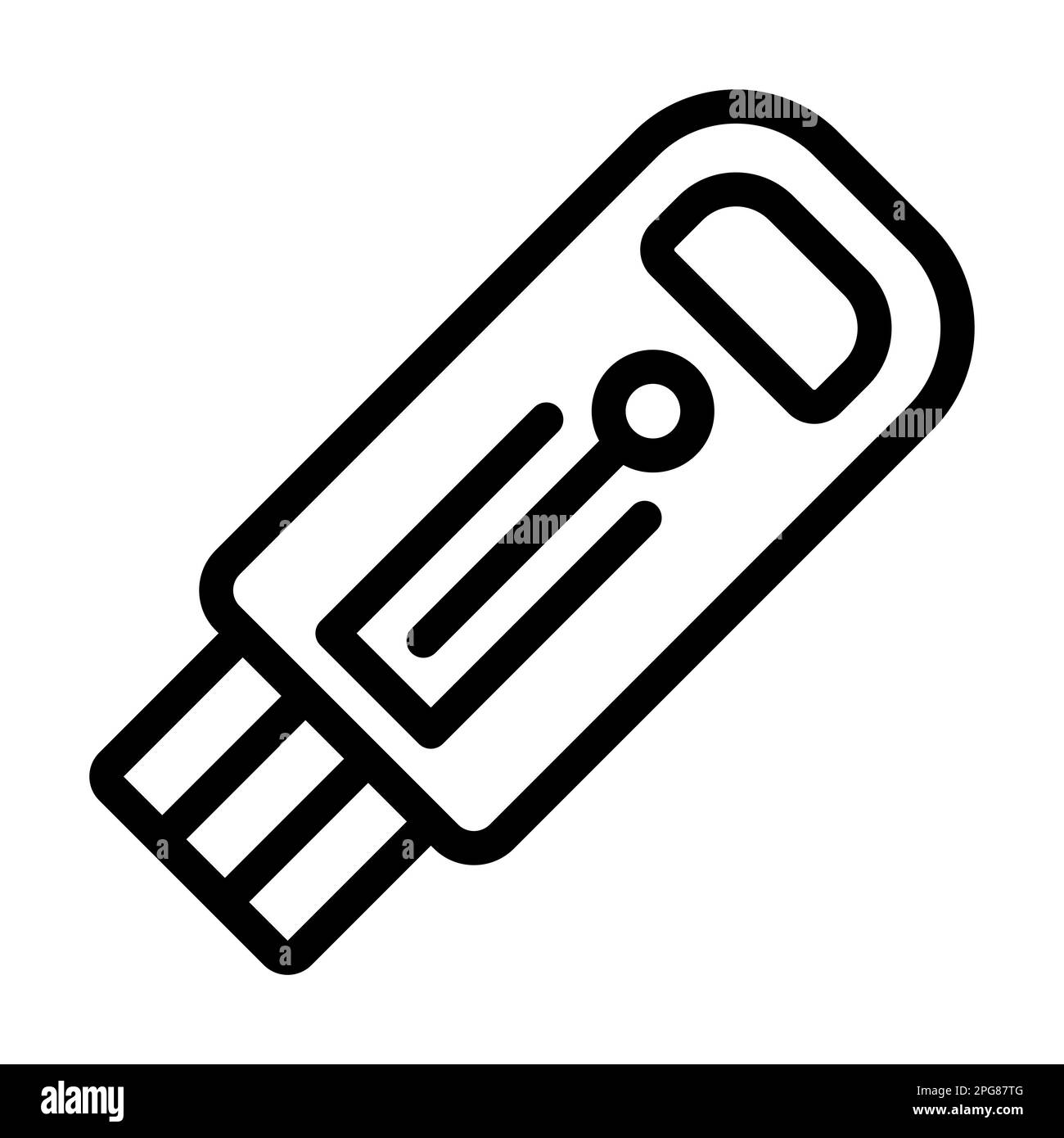 Usb Vector Thick Line Icon For Personal And Commercial Use Stock Photo ...