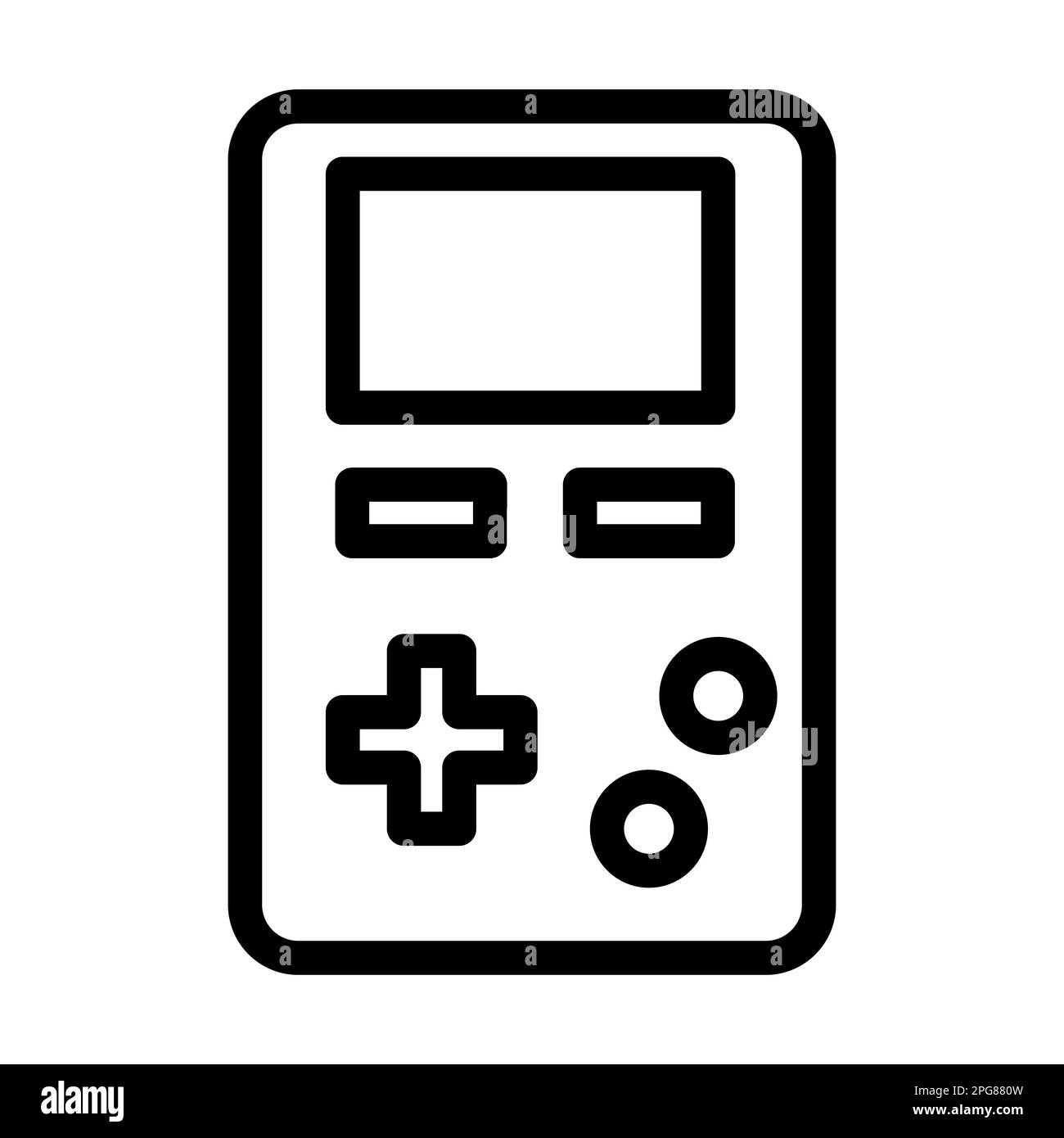 Game Console Vector Thick Line Icon For Personal And Commercial Use. Stock Photo