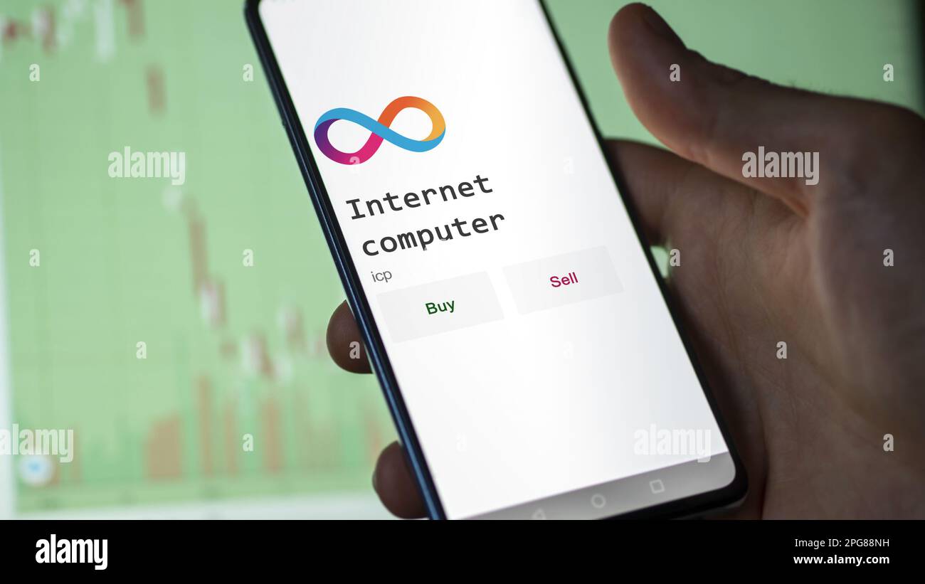 March 11 2023 London UK. An investor's analyzing the computer