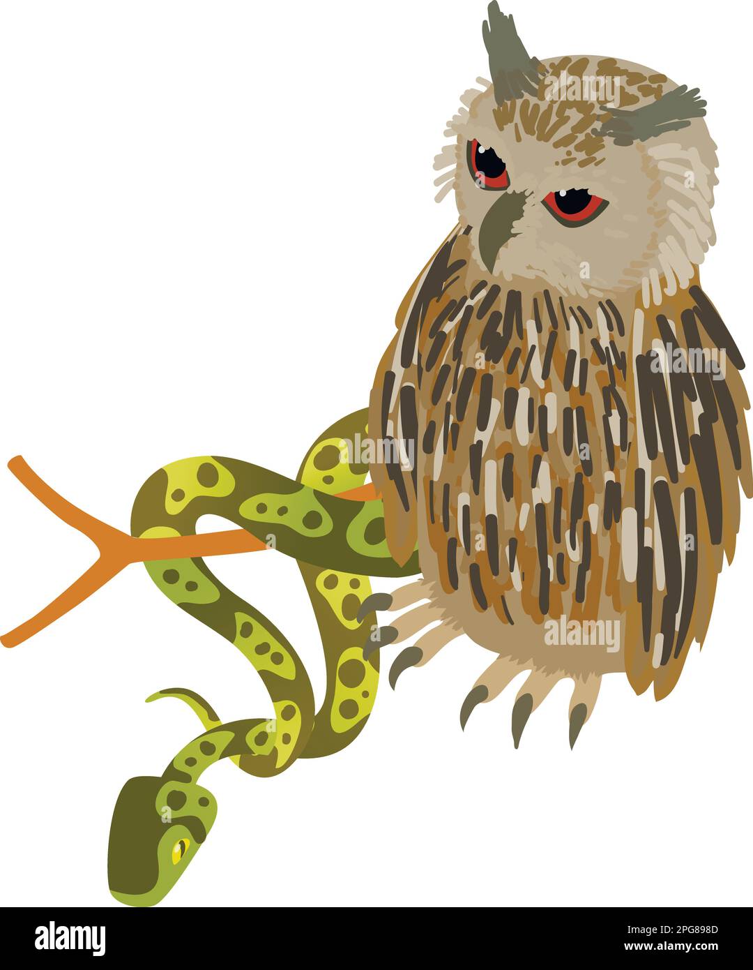 Bubo bubo eurasian eagle owl Stock Vector Images - Alamy