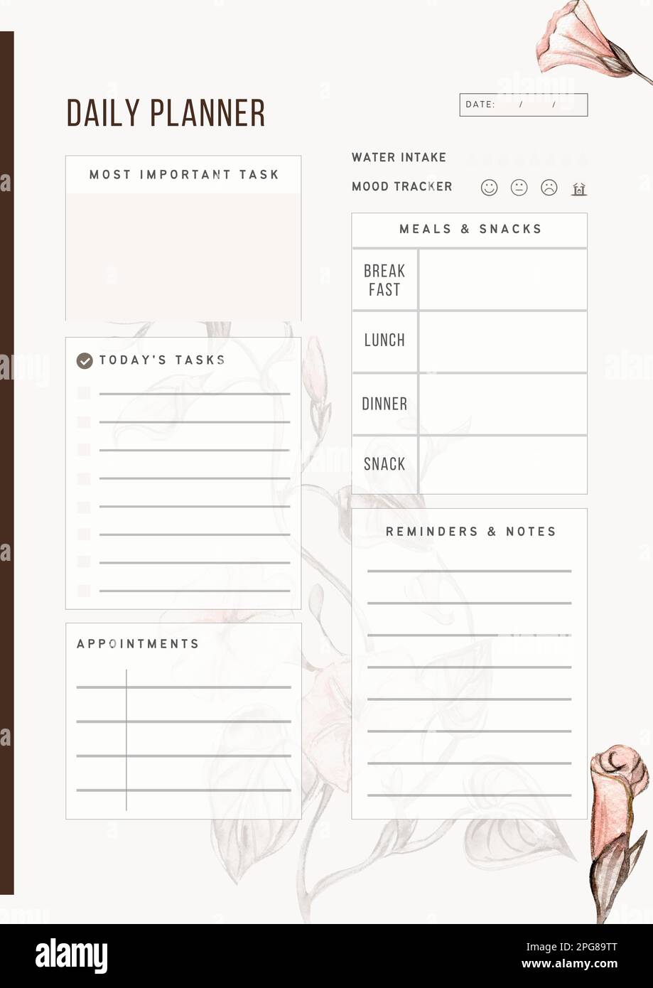 minimalistic-planners-daily-weely-monthly-annual-wall-calendar-planner-template-week-starts-on-monday-clear-and-simple-printable-to-do-list-stock-photo-alamy