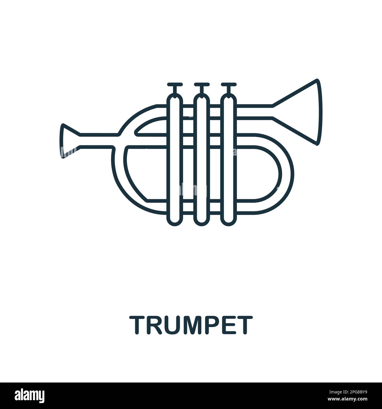 Trumpet Line Icon Simple Element From Musical Instruments Collection trumpet-line-icon-simple-element-from-musical-instruments-collection