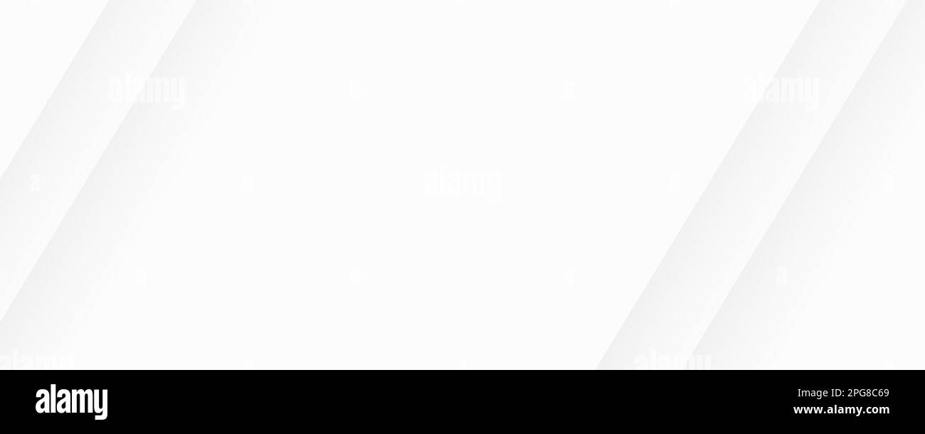 White abstract long minimal banner. Light neutral vector background