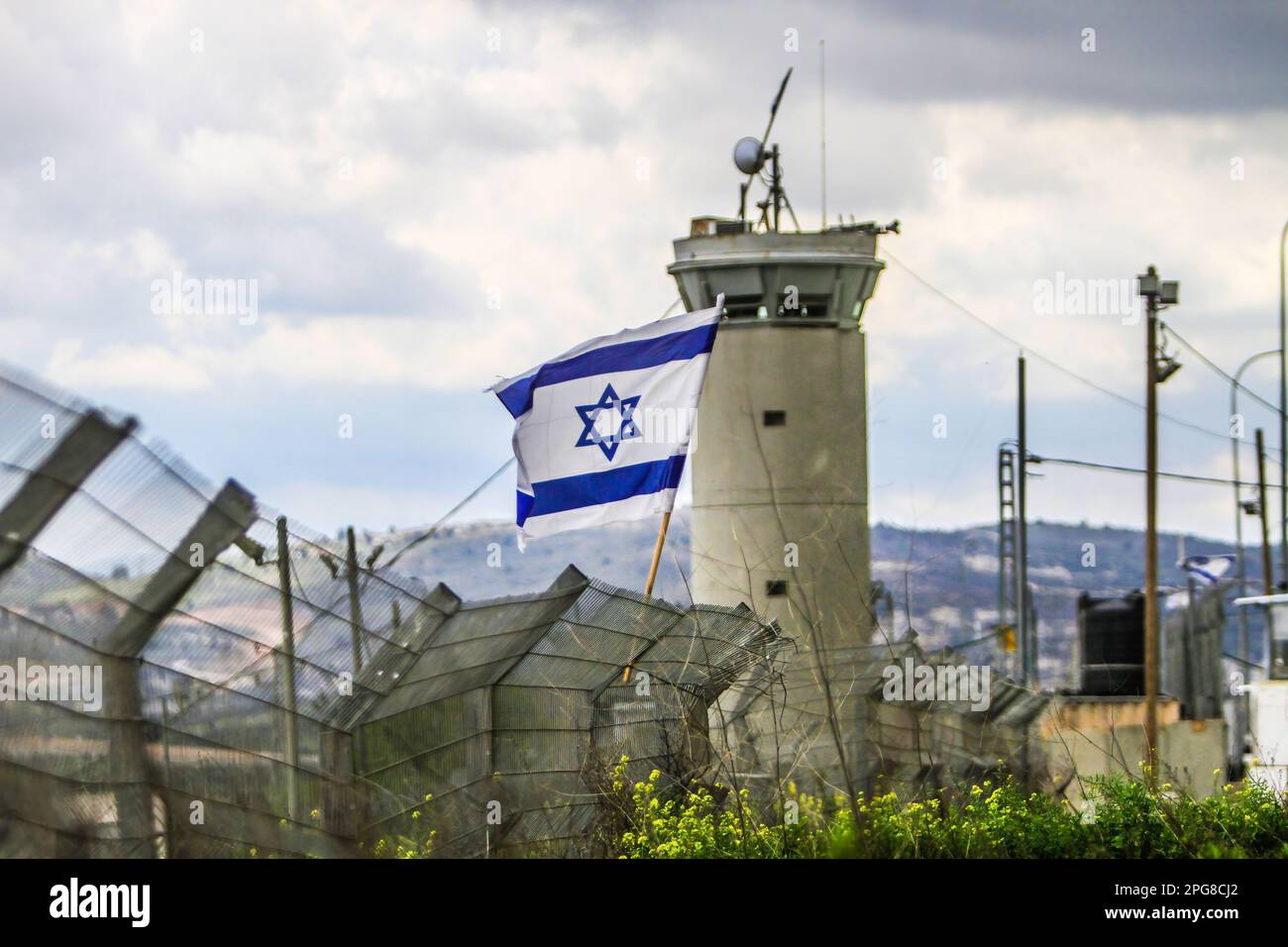 Nablus, Palestine. 21st Mar, 2023. General View Of The Israeli Flag ...