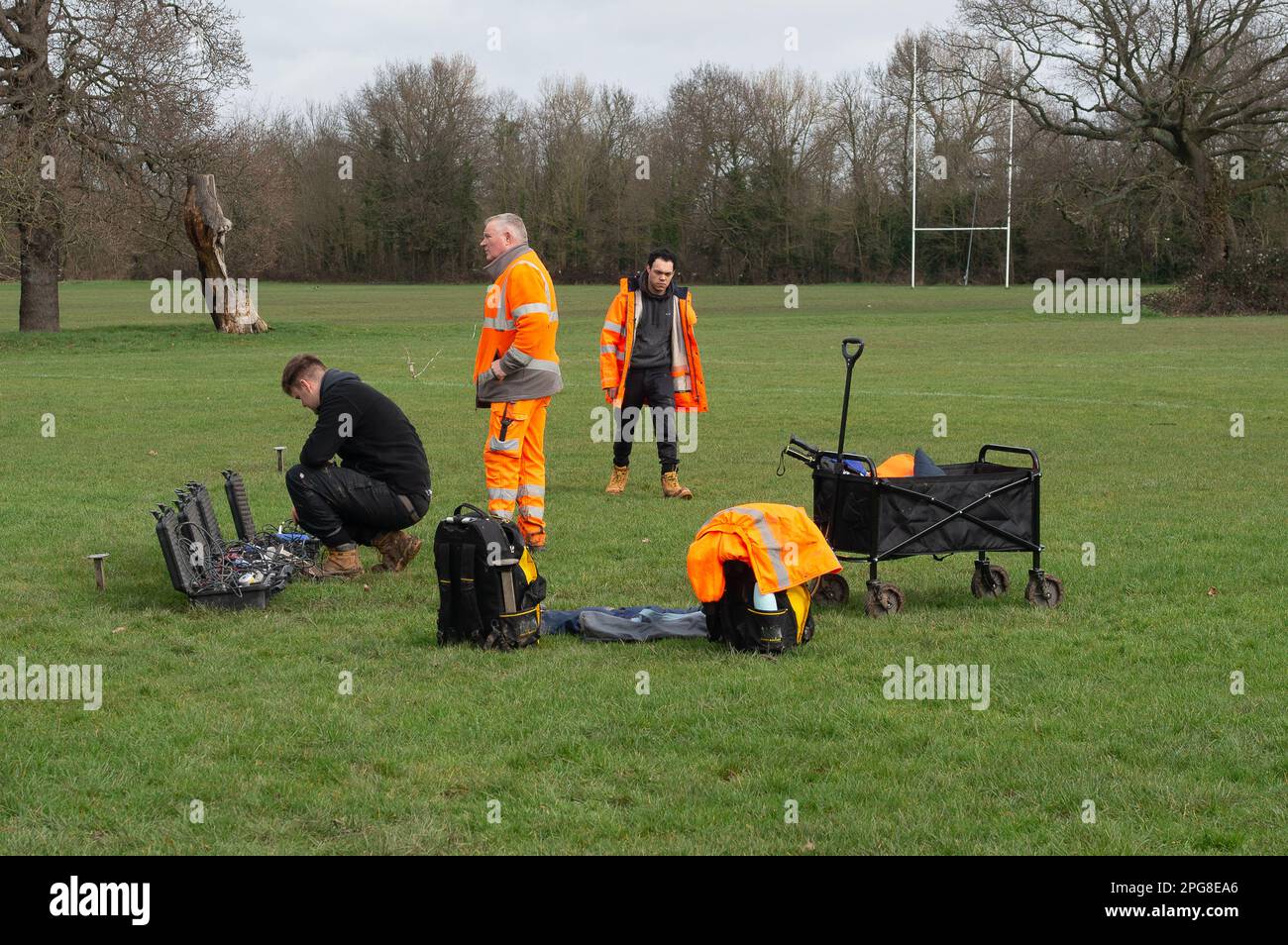 Ruislip, UK. 21st March, 2023. A new patch of bubbling liquid has