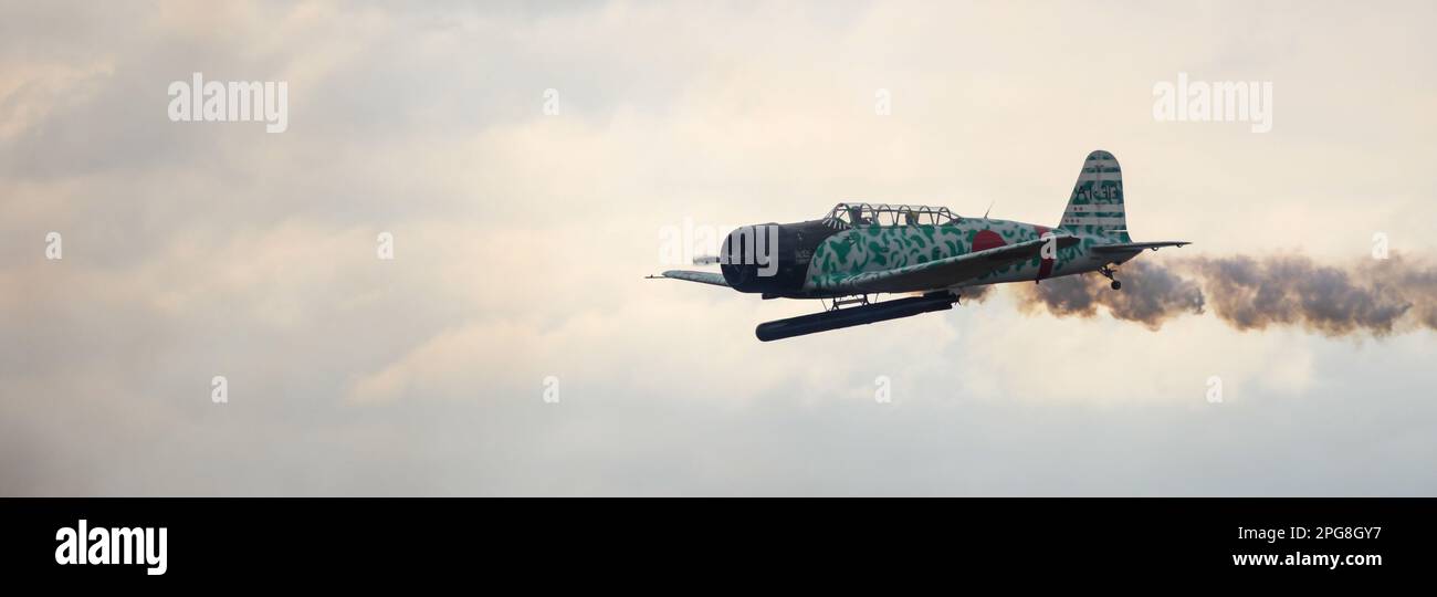 A Japanese Zero at Wings Over Houston Airshow Stock Photo