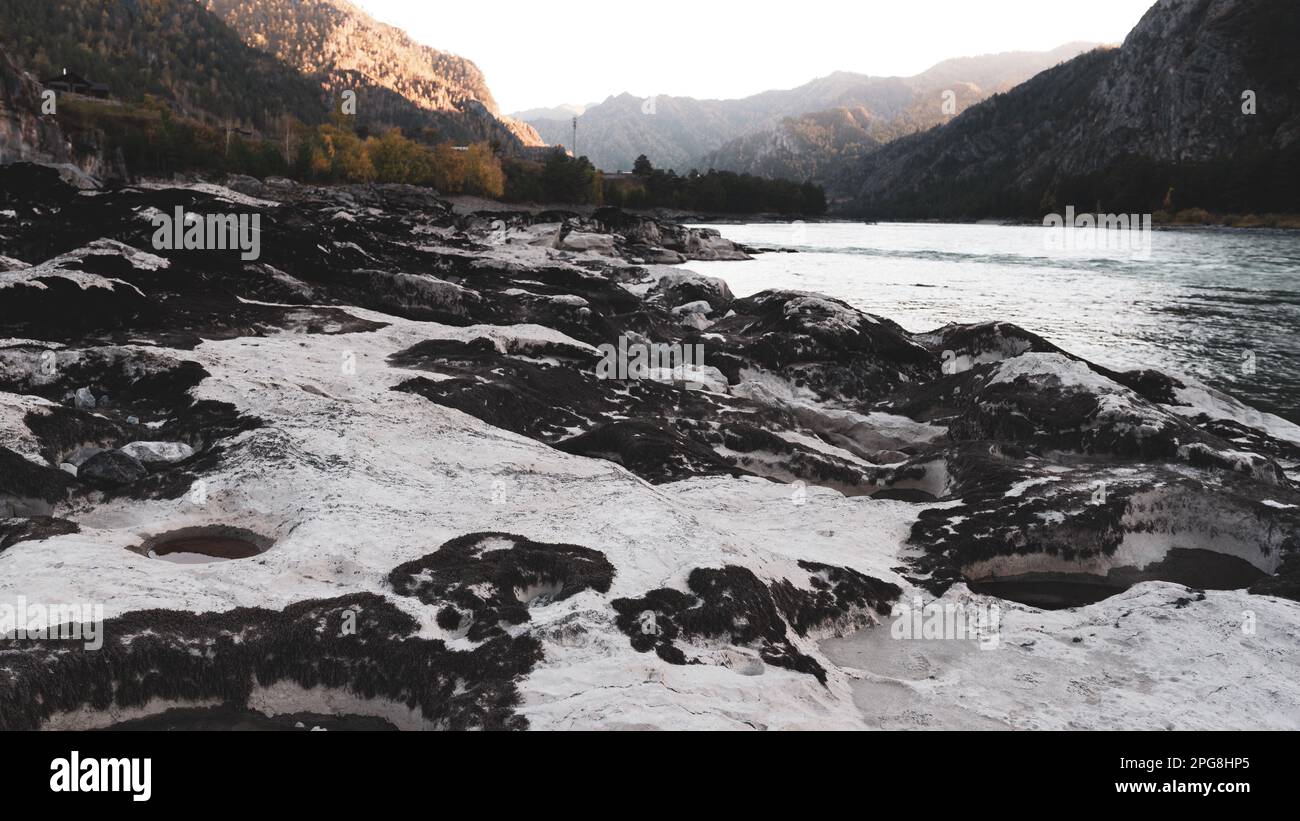 Smeared Rocks Rocks and stones are different in the evening hi-res stock photography ...