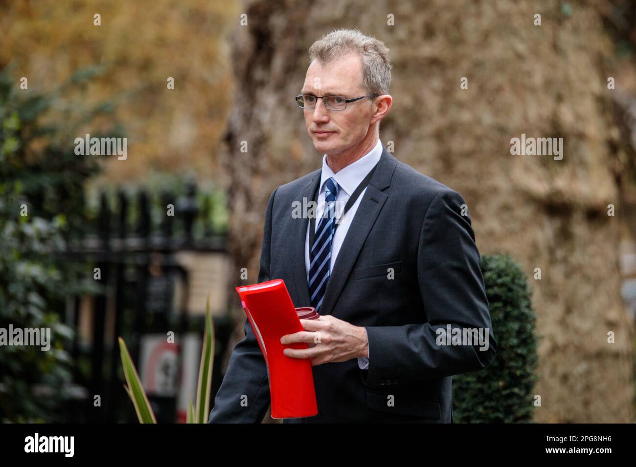 Downing Street, London, UK. 21st March 2023.  David TC Davies MP, Secretary of State for Wales, attends the weekly Cabinet Meeting at 10 Downing Street. Photo by Amanda Rose/Alamy Live News Stock Photo
