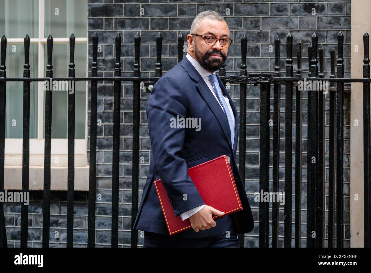 Downing Street, London, UK. 21st March 2023.  James Cleverly MP, Secretary of State for Foreign, Commonwealth and Development Affairs, attends the weekly Cabinet Meeting at 10 Downing Street. Photo by Amanda Rose/Alamy Live News Stock Photo