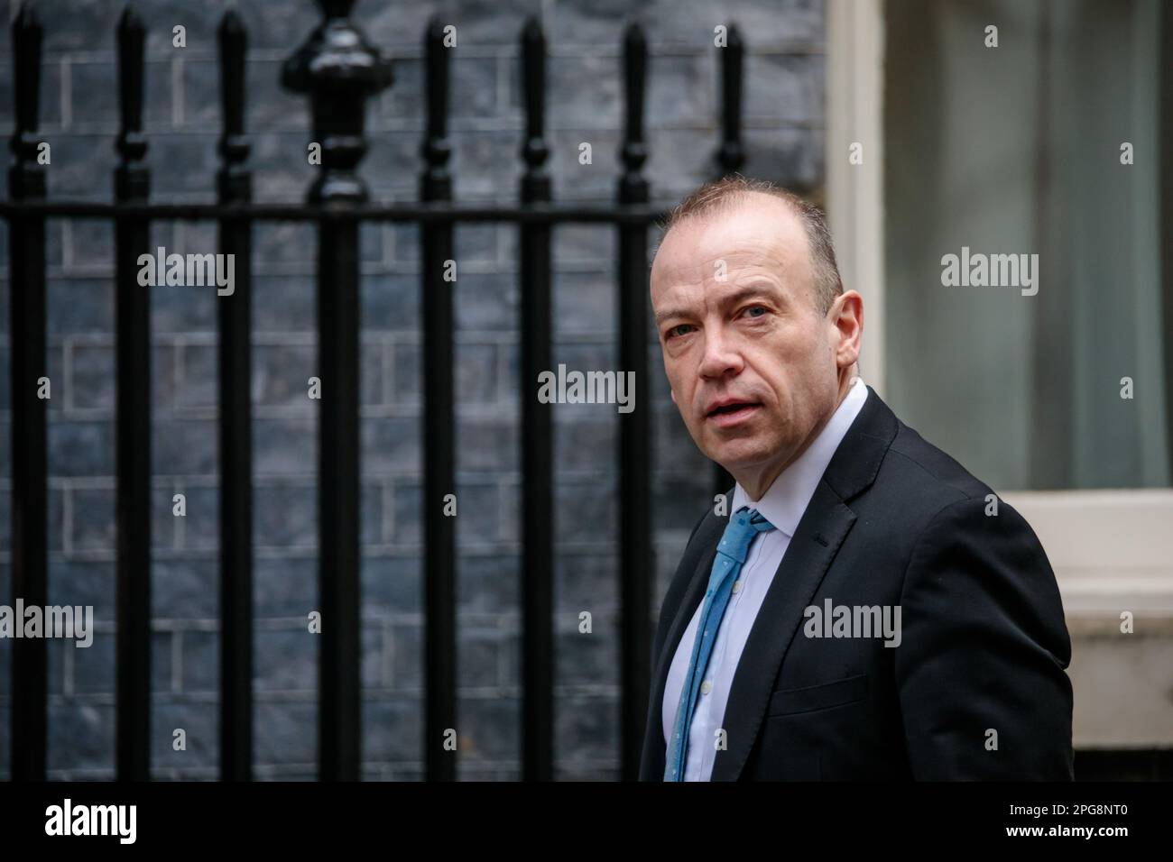 Downing Street, London, UK. 21st March 2023.  Chris Heaton-Harris MP, Secretary of State for Northern Ireland, attends the weekly Cabinet Meeting at 10 Downing Street. Photo by Amanda Rose/Alamy Live News Stock Photo