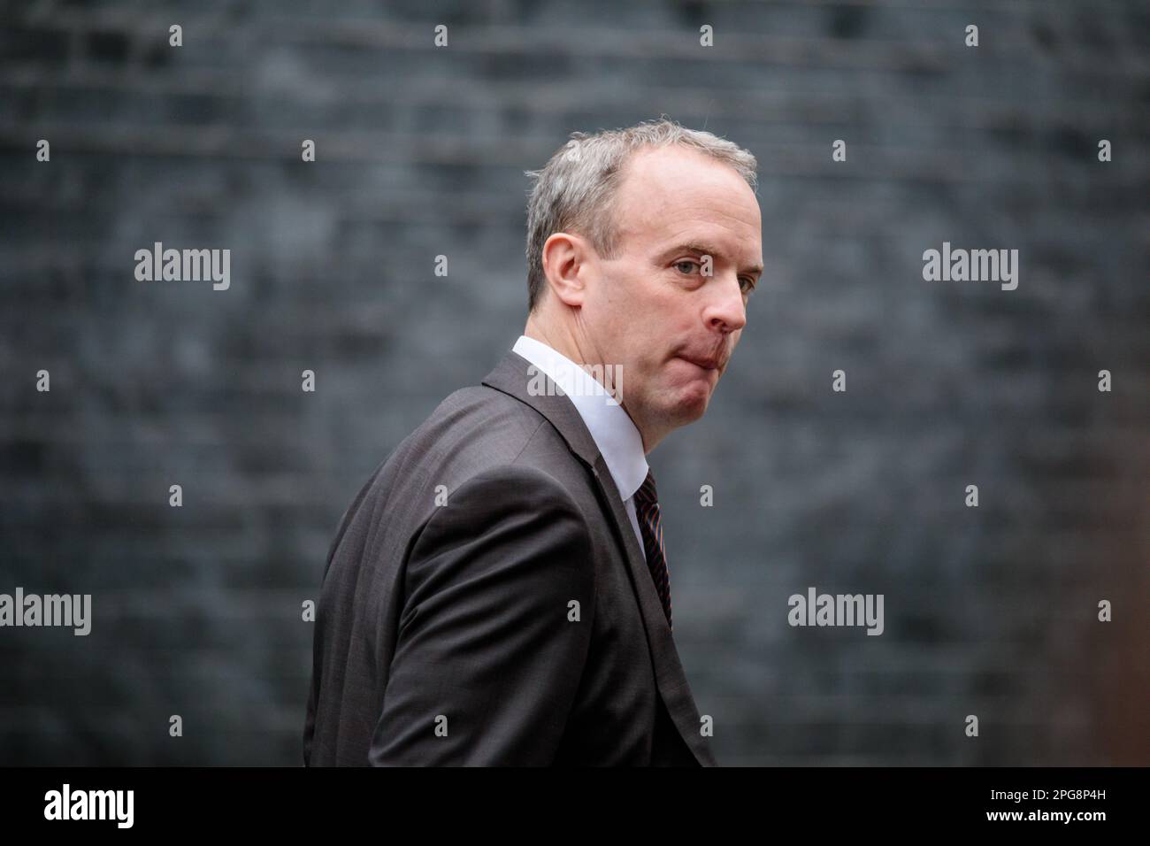 Downing Street, London, UK. 21st March 2023.  Dominic Raab MP, Deputy Prime Minister, Lord Chancellor, and Secretary of State for Justice, attends the weekly Cabinet Meeting at 10 Downing Street. Photo by Amanda Rose/Alamy Live News Stock Photo