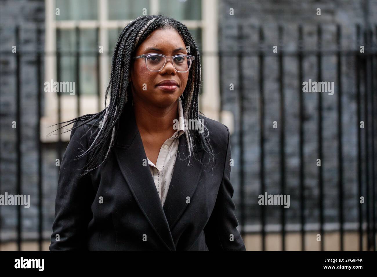Downing Street, London, UK. 21st March 2023.  Kemi Badenoch MP, Secretary of State for Business and Trade and President of the Board of Trade and Minister for Women and Equalities,  attends the weekly Cabinet Meeting at 10 Downing Street. Photo by Amanda Rose/Alamy Live News Stock Photo